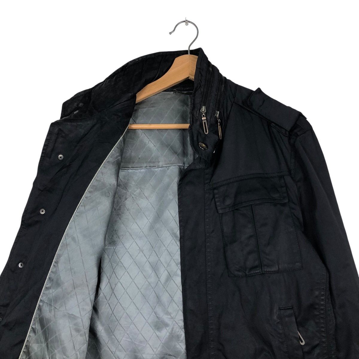 Japanese Brand 📌Vintage Biker Parachute Jacket Junmen Black Line Ginza Size US M / EU 48-50 / 2 - 13 Thumbnail