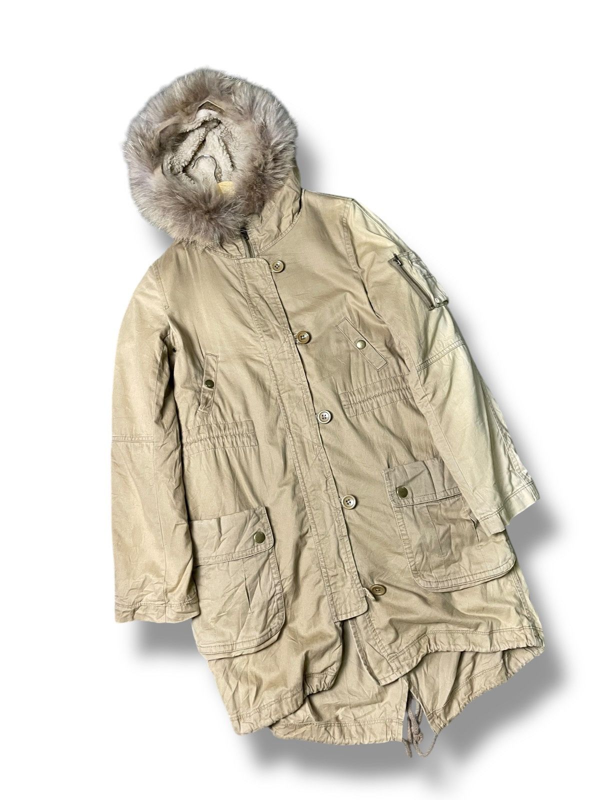 Japanese Brand × Vintage FINES Japanese Brand Faux Fur Down Jacket (79) Size US XXS / EU 40 - 4 Thumbnail