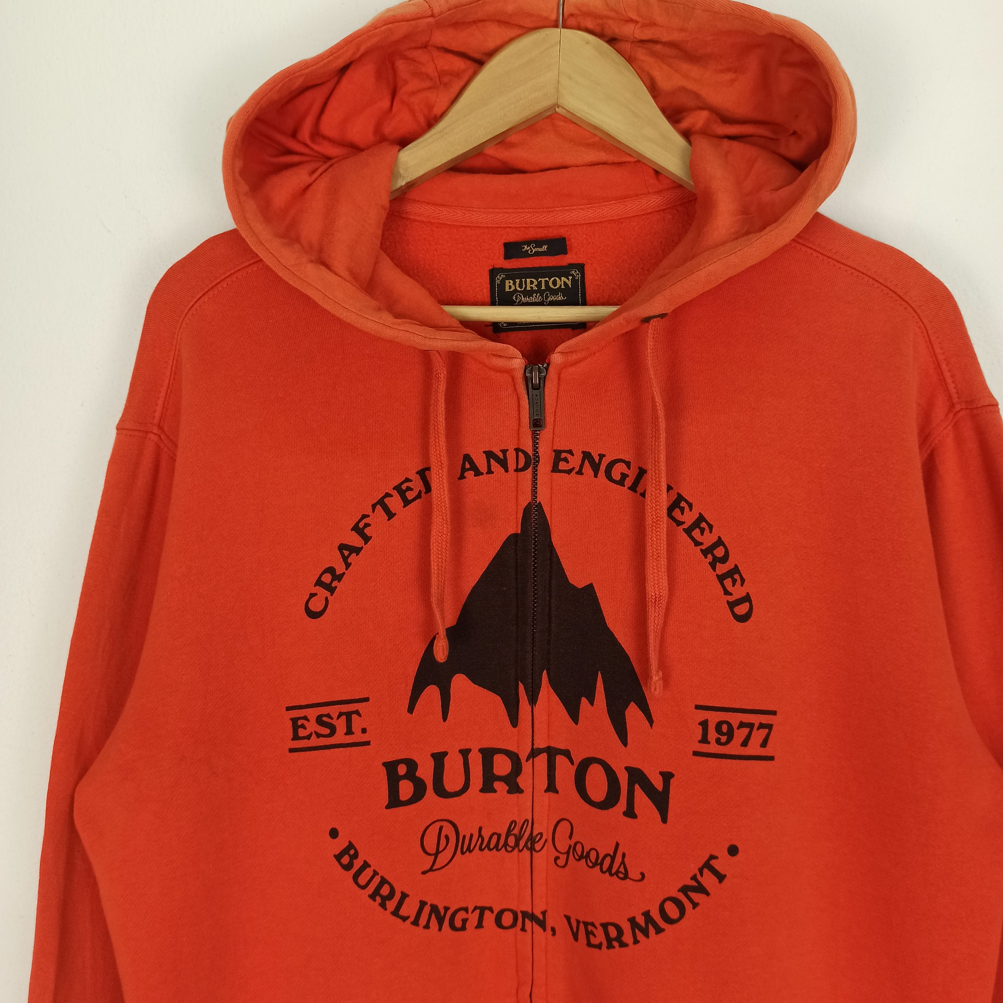 Burton Distressed Burton Hoodie Zipper Size US L / EU 52-54 / 3 - 3 Thumbnail