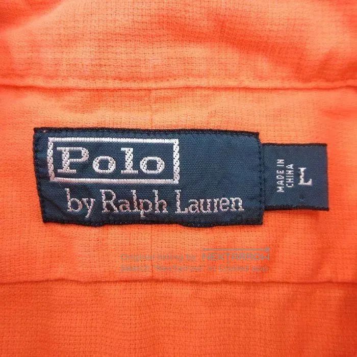 Polo Ralph Lauren Ralph Lauren 90s Military Linen Orange Shirt. Size US M / EU 48-50 / 2 - 3 Thumbnail
