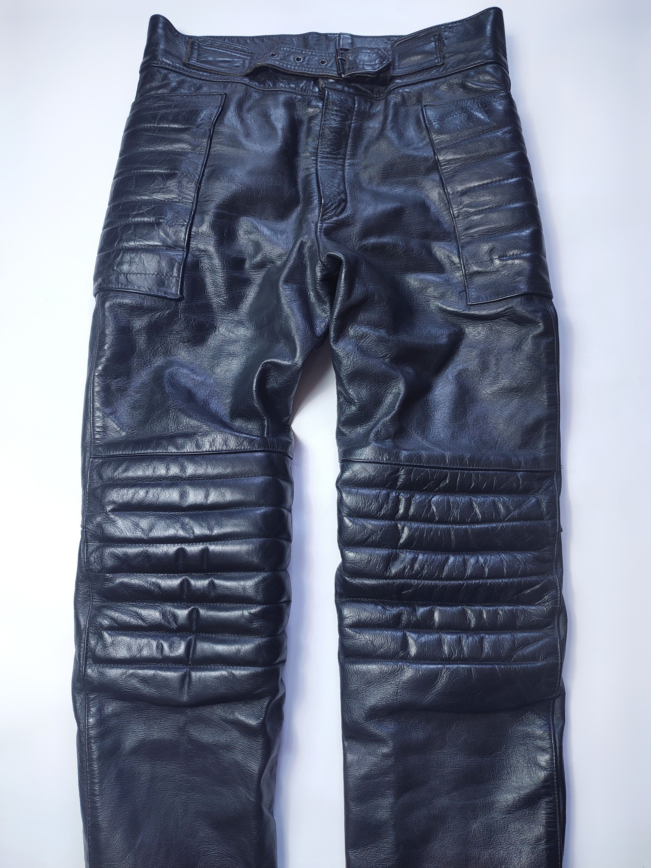 Genuine Leather Vintage Moto Biker Leather Pants Size US 32 / EU 48 - 1 Thumbnail