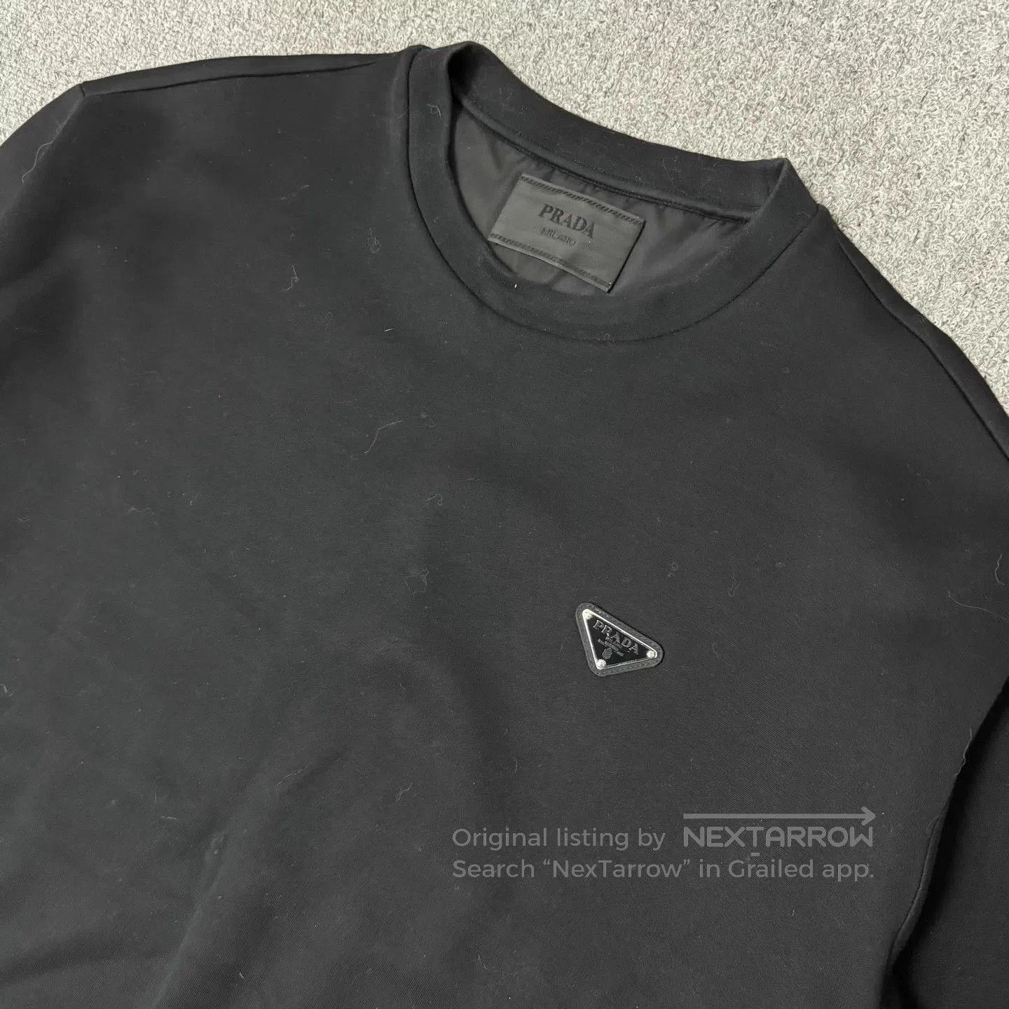 Prada Black Long Sleeve Sweatshirt with Logo. Size US M / EU 48-50 / 2 - 3 Thumbnail