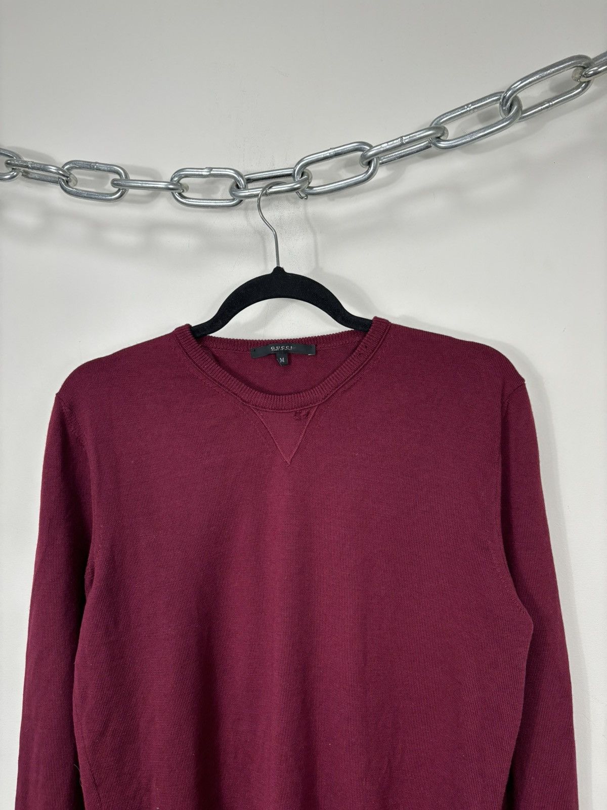 Gucci Gucci Burgundy Wool Cashmere Sweater Size US S / EU 44-46 / 1 - 3 Thumbnail