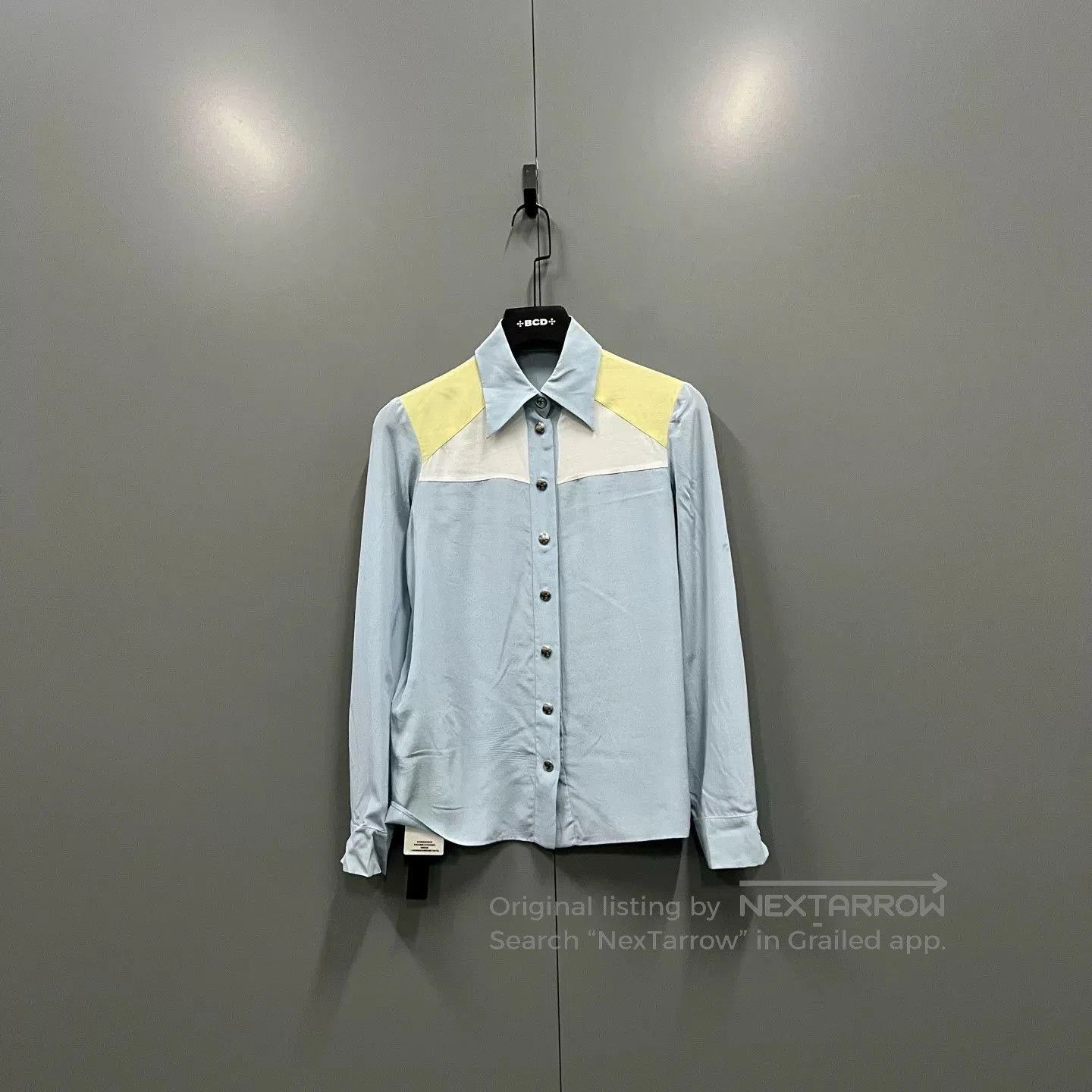 Celine miumiu color-blocked long sleeve shirt. Size S / US 4 / IT 40 - 1 Thumbnail
