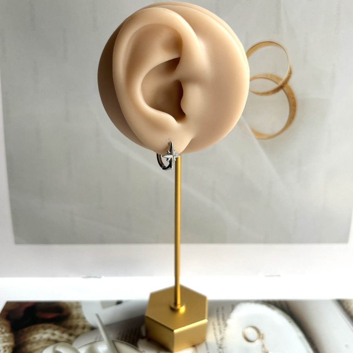 Other Star Small Hoop Earrings for Men Women Unisex Earrings Size ONE SIZE - 5 Thumbnail