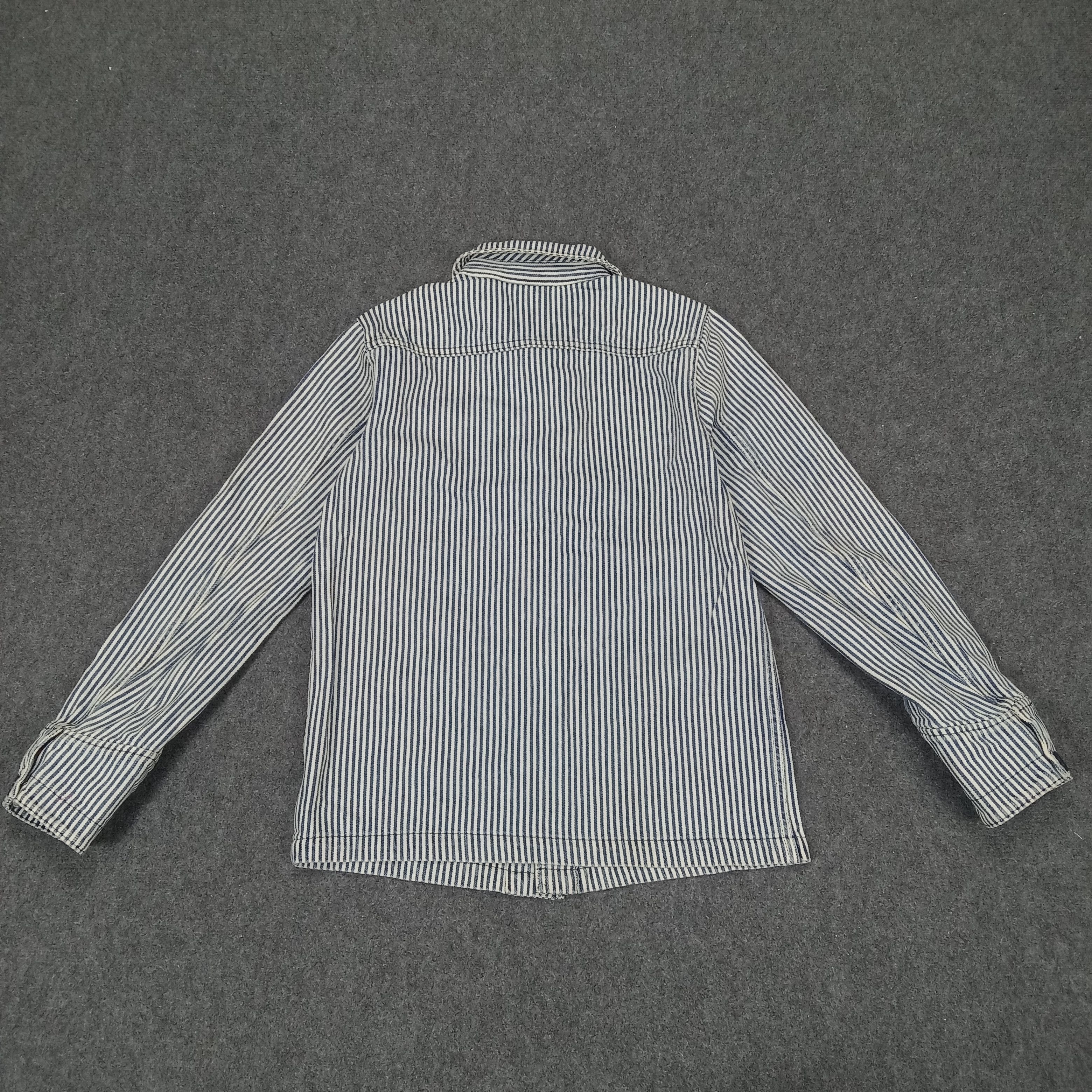 Japanese Brand × SHIPS × Vintage Ships Japanese Striped Design Button Denim Jacket Size US S / EU 44-46 / 1 - 4 Thumbnail