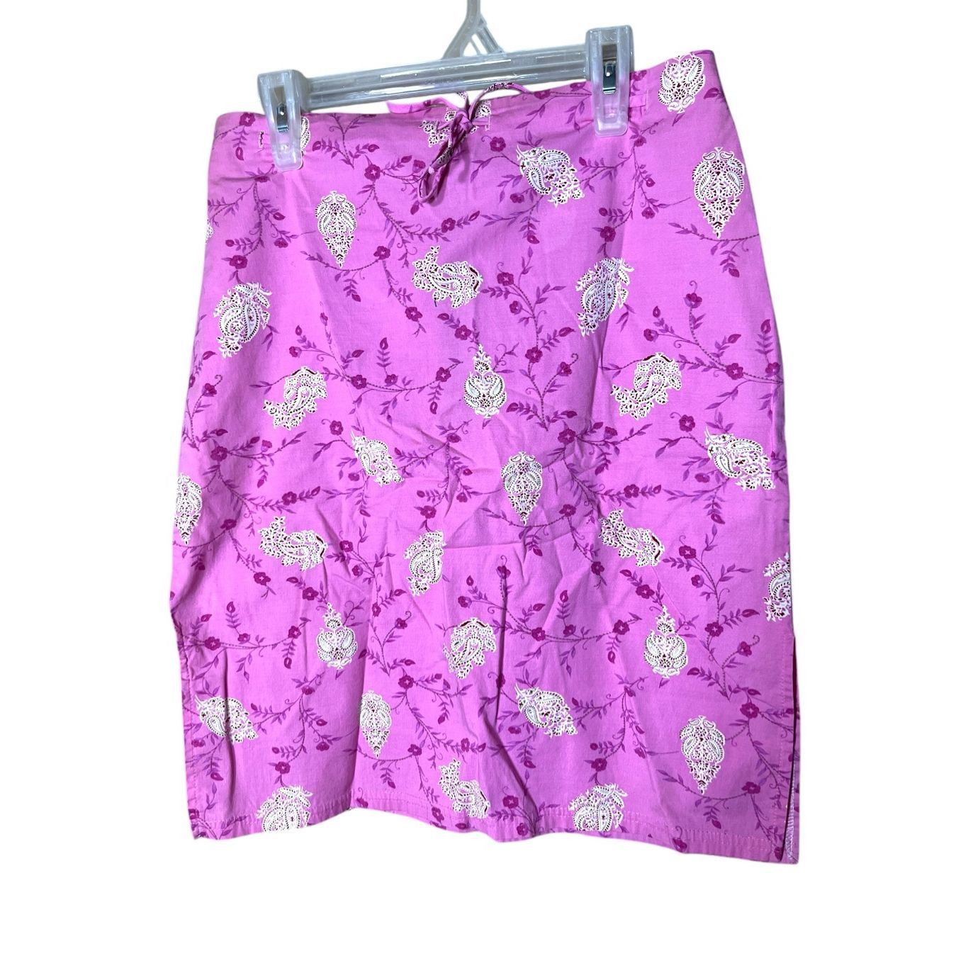 Other Vintage Street Flower 90s Y2K Pink Paisley Skirt Size M Size 28" / US 6 / IT 42 - 2 Thumbnail