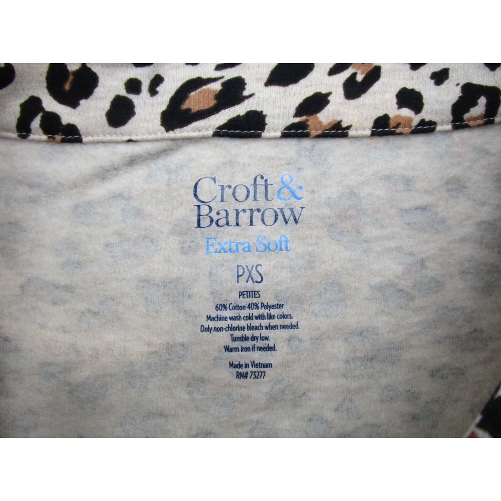 Croft & Barrow Croft & Barrow Women's Sweater Leopard Print Extra Soft NEW PXS Petite Size XS / US 0-2 / IT 36-38 - 3 Thumbnail