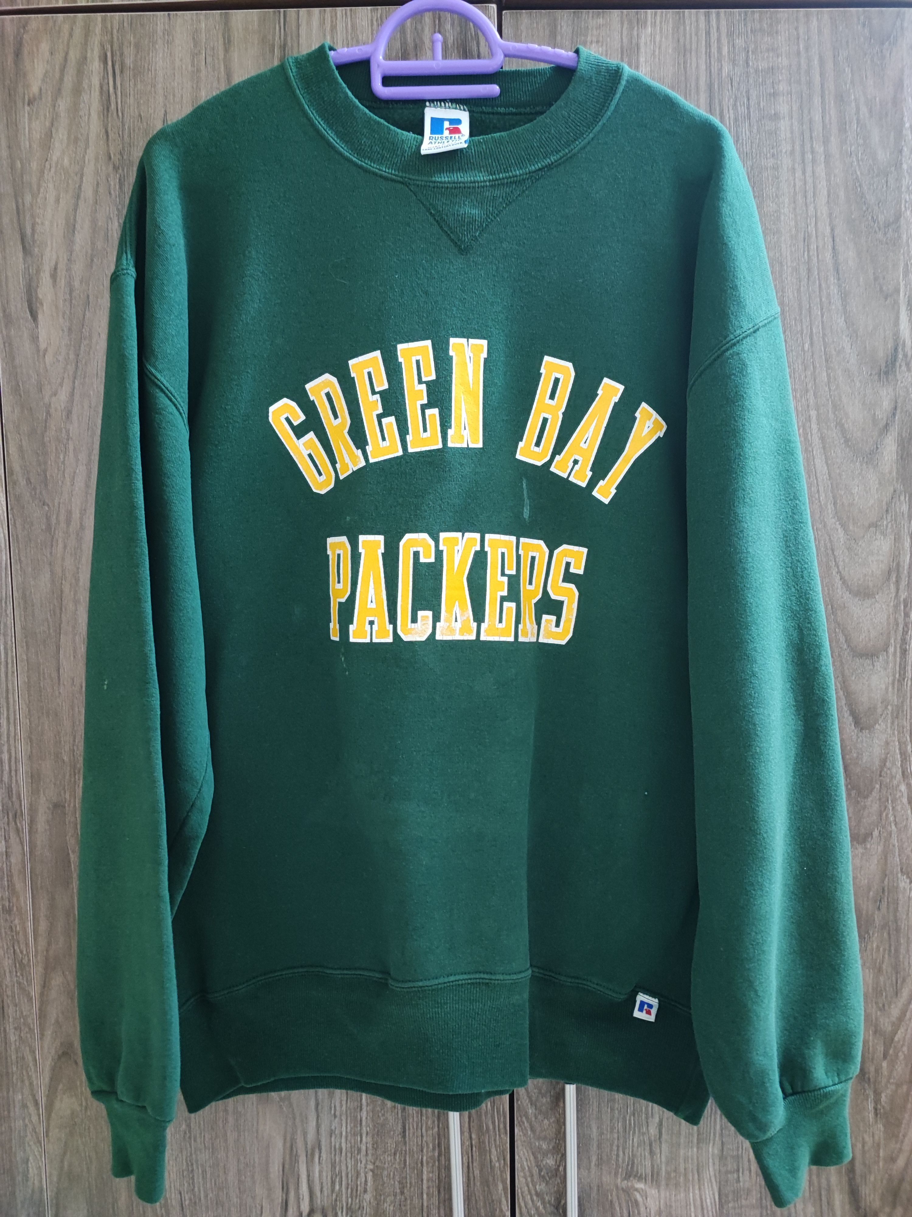 Vintage Vintage Russell Sweatshirt Crewneck Green Bay Packers Size US L / EU 52-54 / 3 - 1 Thumbnail
