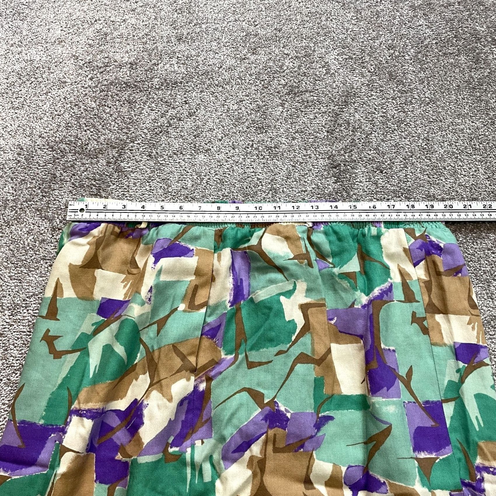 Vintage Campus Casuals Skirt Womens XL Green Elastic Waist Pocket Midi A-Line Ladies Night/Party Casual - Womens XL Green Elastic Waist Midi Skirt Size 40" / US 18 - 4 Thumbnail