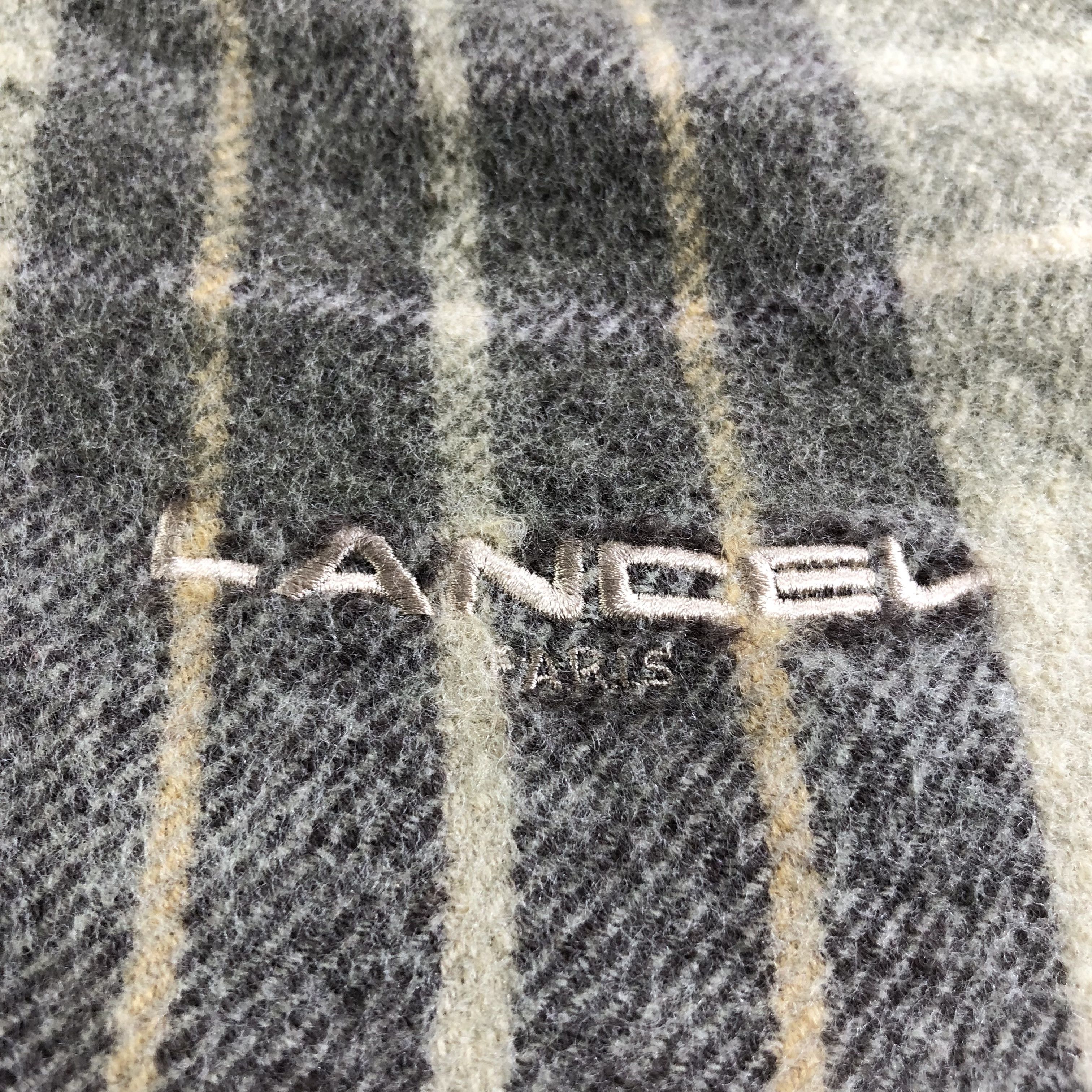Lancel Lancel Tartan Wool Scarf Muffler Neckwear V2192 Size ONE SIZE - 3 Thumbnail