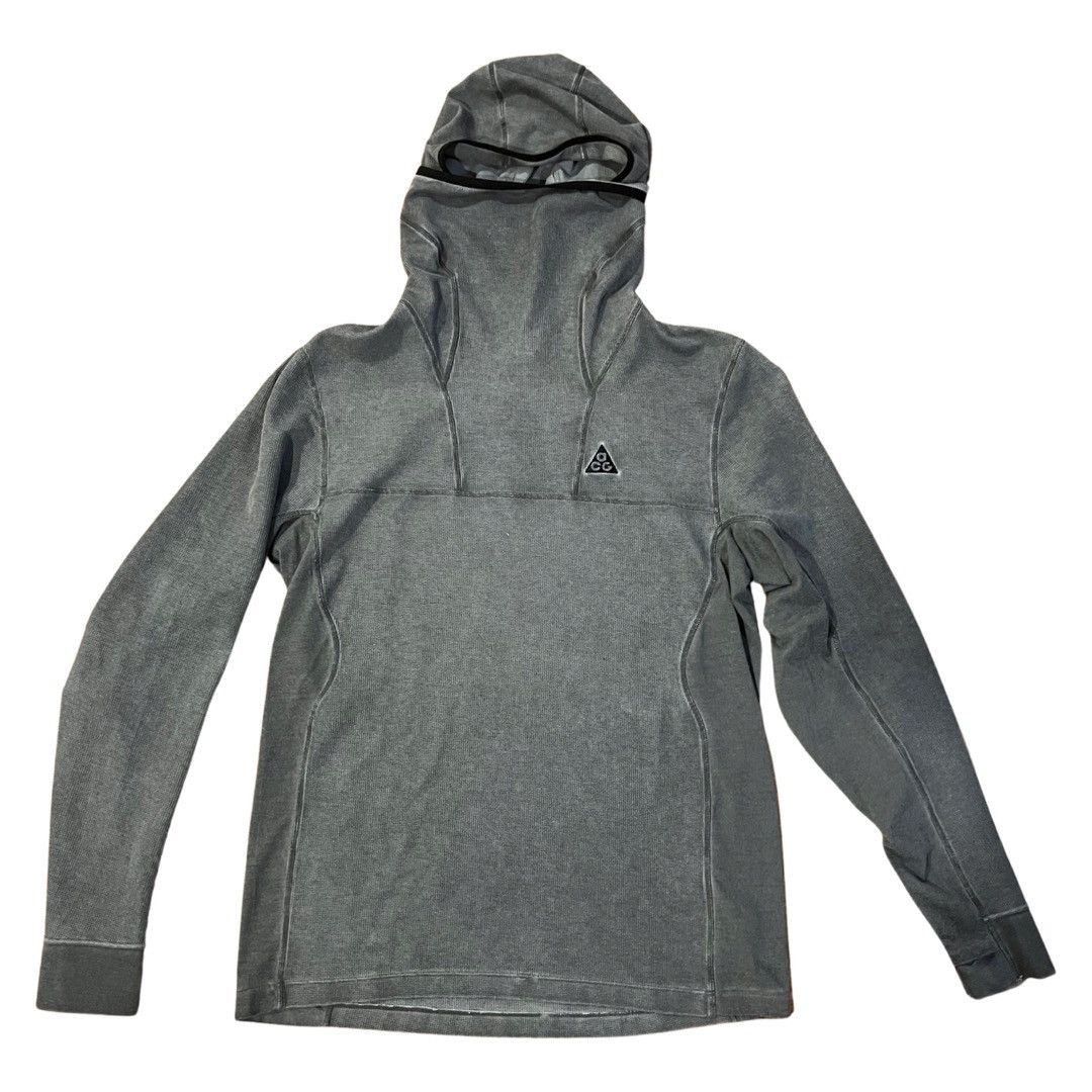 image of Nike Acg Ninja Mask Hoodie in Grey, Men's (Size Medium)
