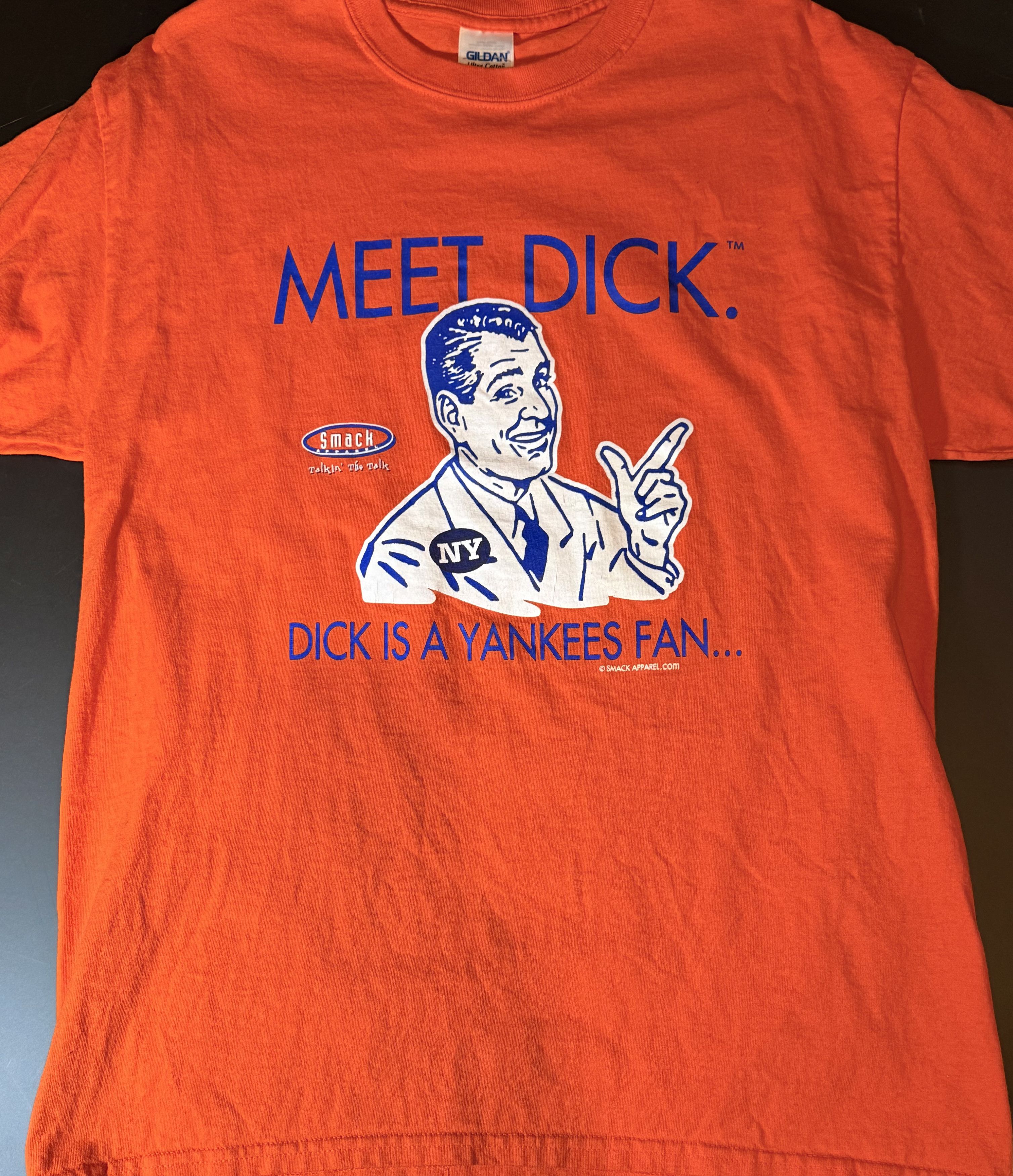 Gildan NY Mets "Meet Dick" Gilden Orange T-Shirt Size US L / EU 52-54 / 3 - 1 Thumbnail