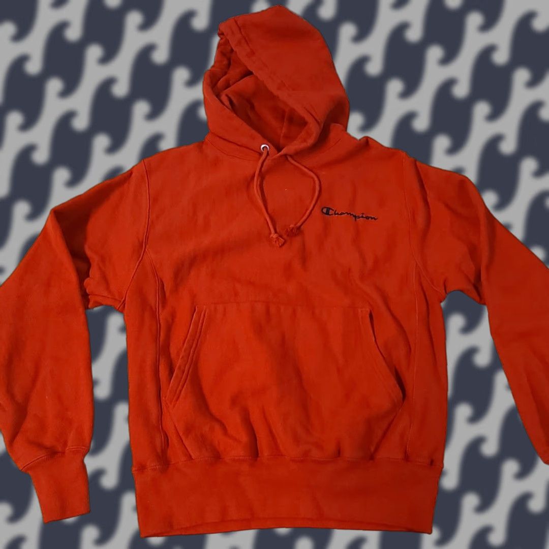 Champion Champion Hoodie Mens Red Reverse Weave Long Sleeve Pockets Pullover Size S Size US S / EU 44-46 / 1 - 1 Thumbnail