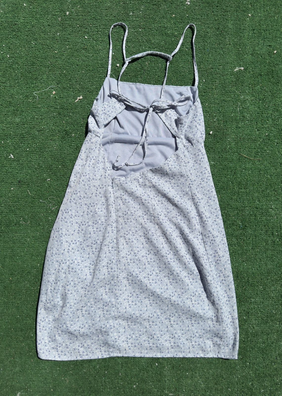 Other Blue Floral Milkmaid Mini Dress Size M / US 6-8 / IT 42-44 - 2 Thumbnail