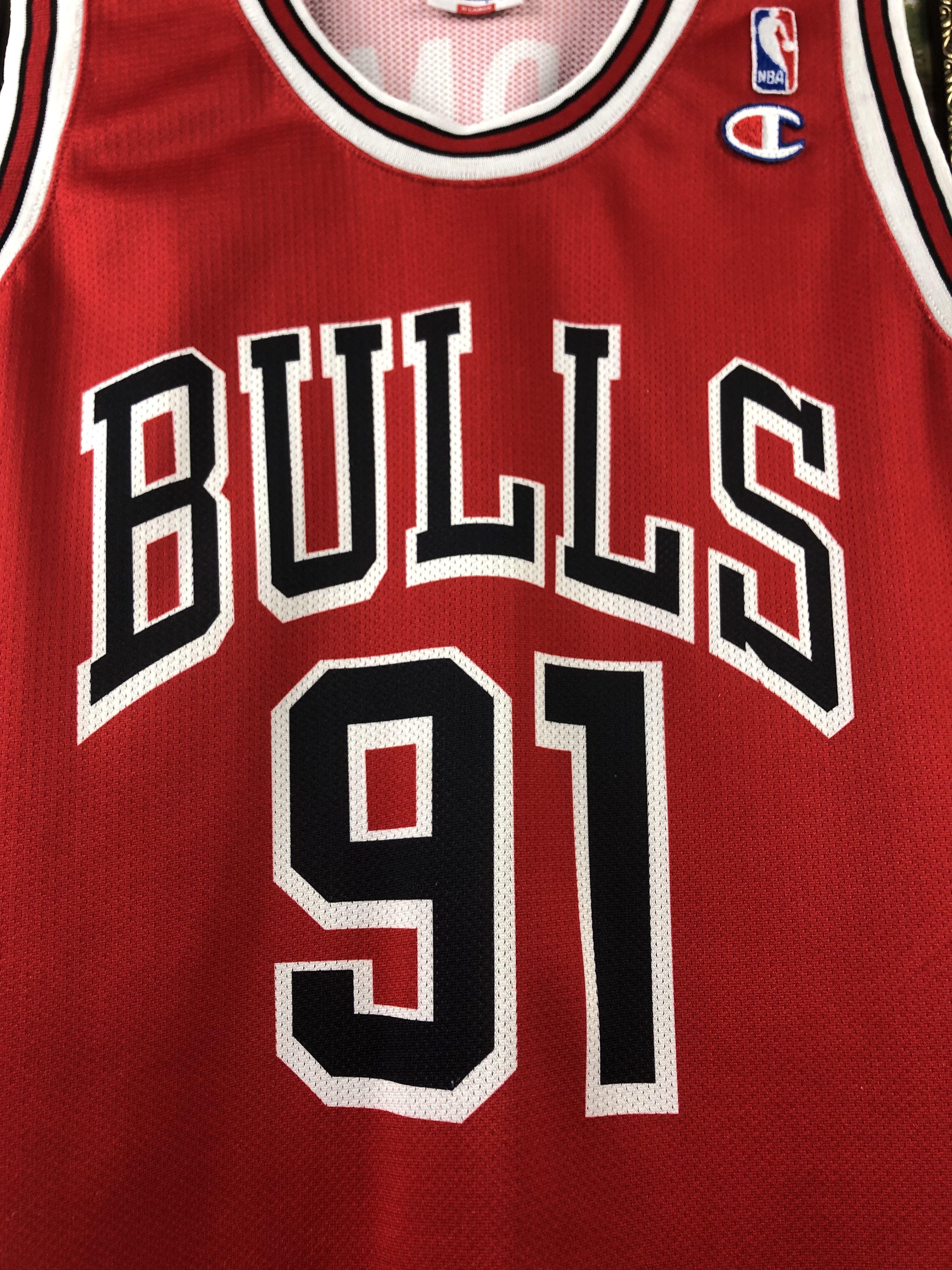 Champion Vintage 90's Champion Chicago Bulls Rodman Jersey Shirt Mens Size US XL / EU 56 / 4 - 5 Thumbnail
