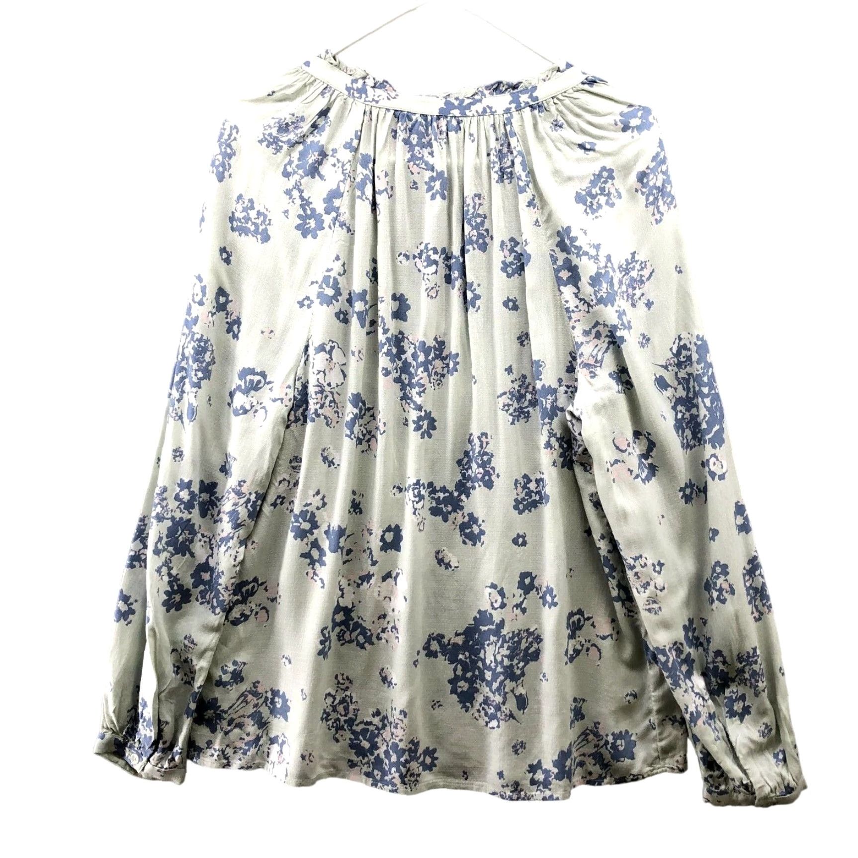 Lucky Brand VINTAGE Lucky Brand Floral Long Sleeve Blouse Womens Medium Mint Green Size M / US 6-8 / IT 42-44 - 2 Thumbnail