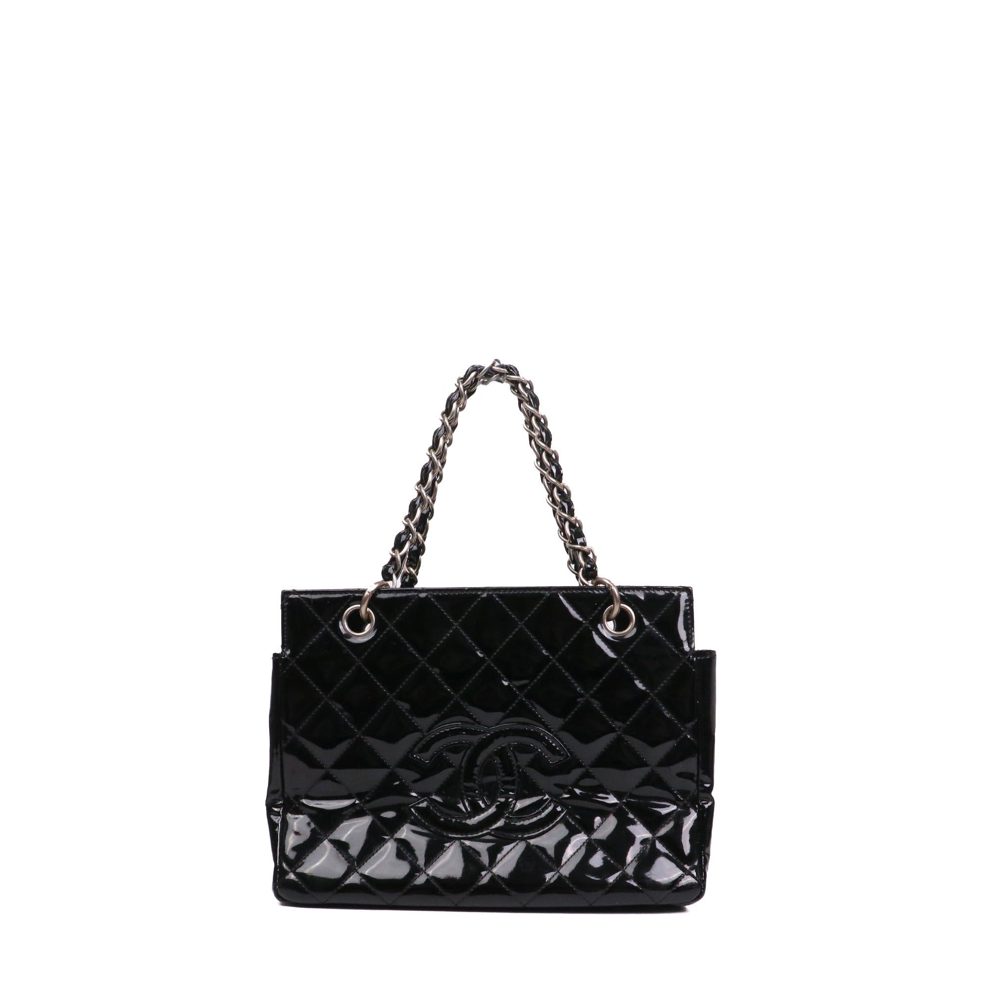 Chanel CHANEL - Chanel Shopping shoulder bag in black patent leather Size ONE SIZE - 1 Thumbnail