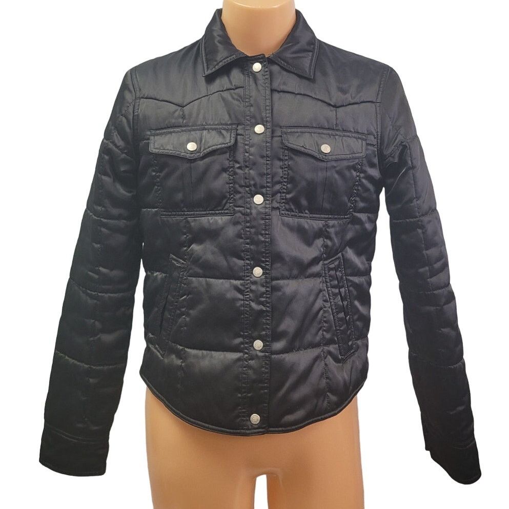 Tommy Jeans Tommy Hilfiger Womens Large SnapUp Long Sleeve Puffer Jacket Size L / US 10 / IT 46 - 1 Thumbnail