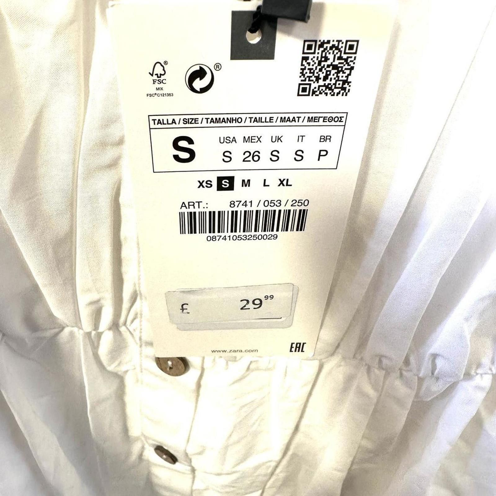 Zara Zara Women's White Dress Size S / US 4 / IT 40 - 3 Thumbnail