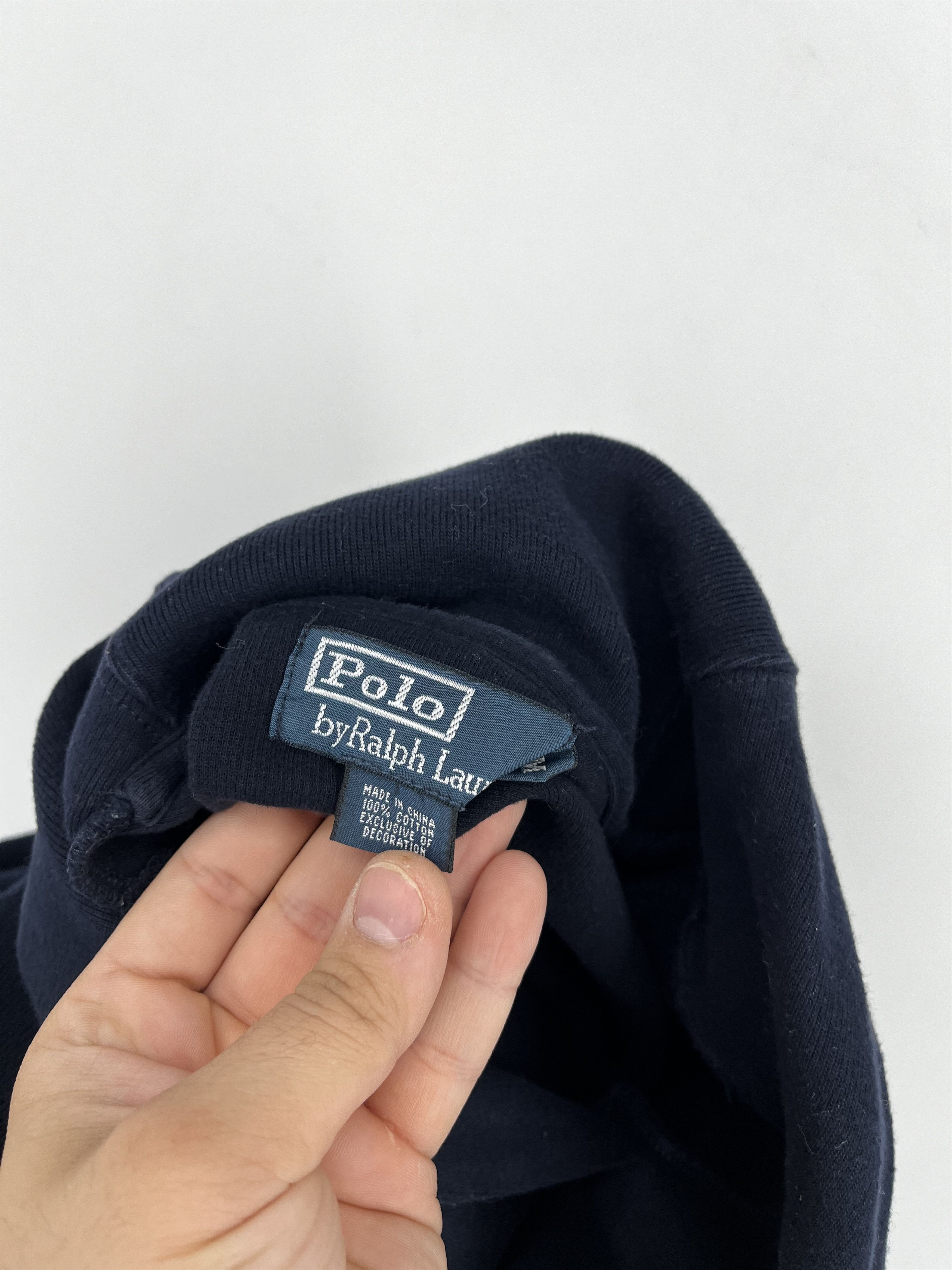 Polo Ralph Lauren × Ralph Lauren × Vintage Retro Polo Ralph Lauren Blue Shawl Collar Sweatshirt Size US M / EU 48-50 / 2 - 10 Thumbnail