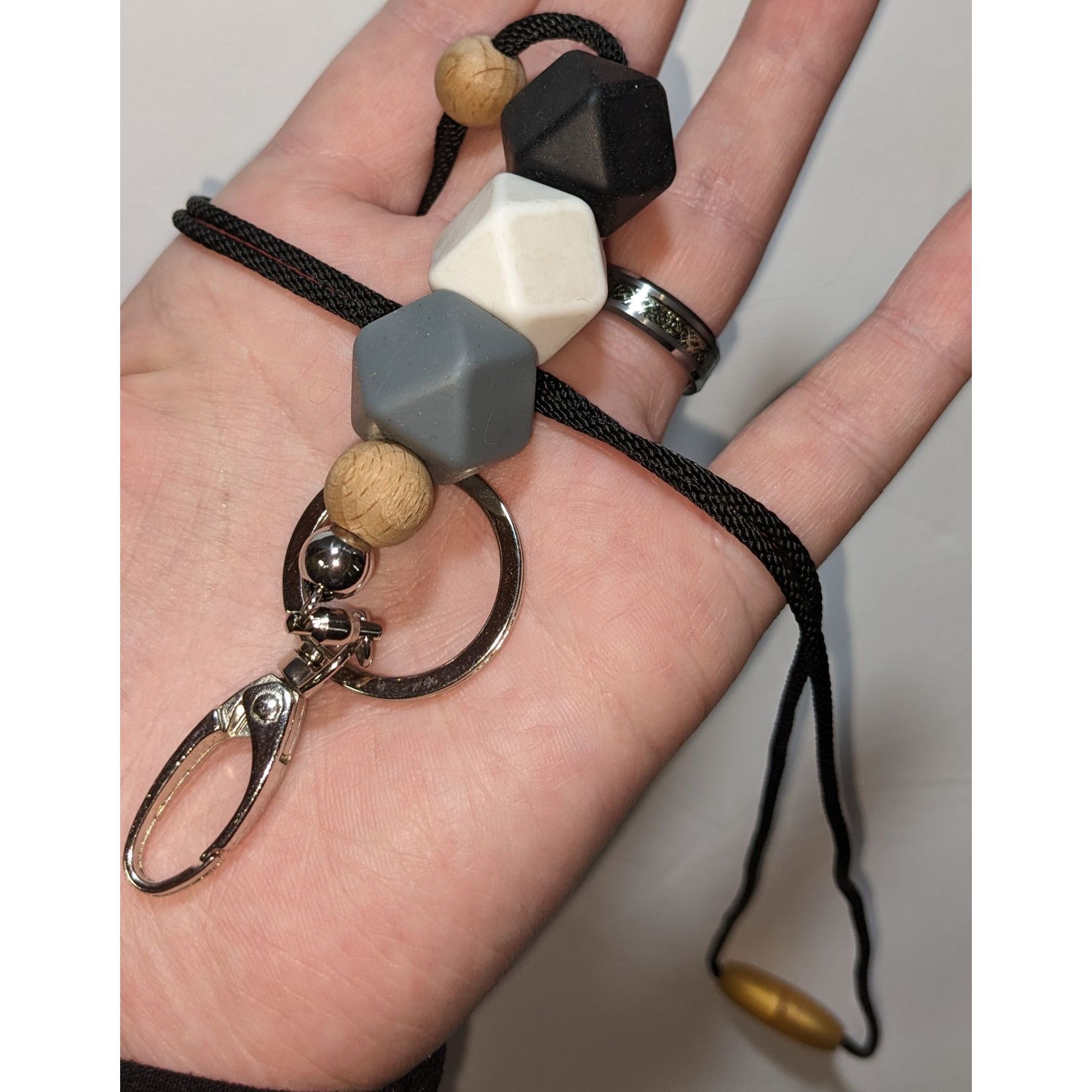 Other Silicone Bead Fidget Lanyard With Black Cord Size ONE SIZE - 2 Thumbnail