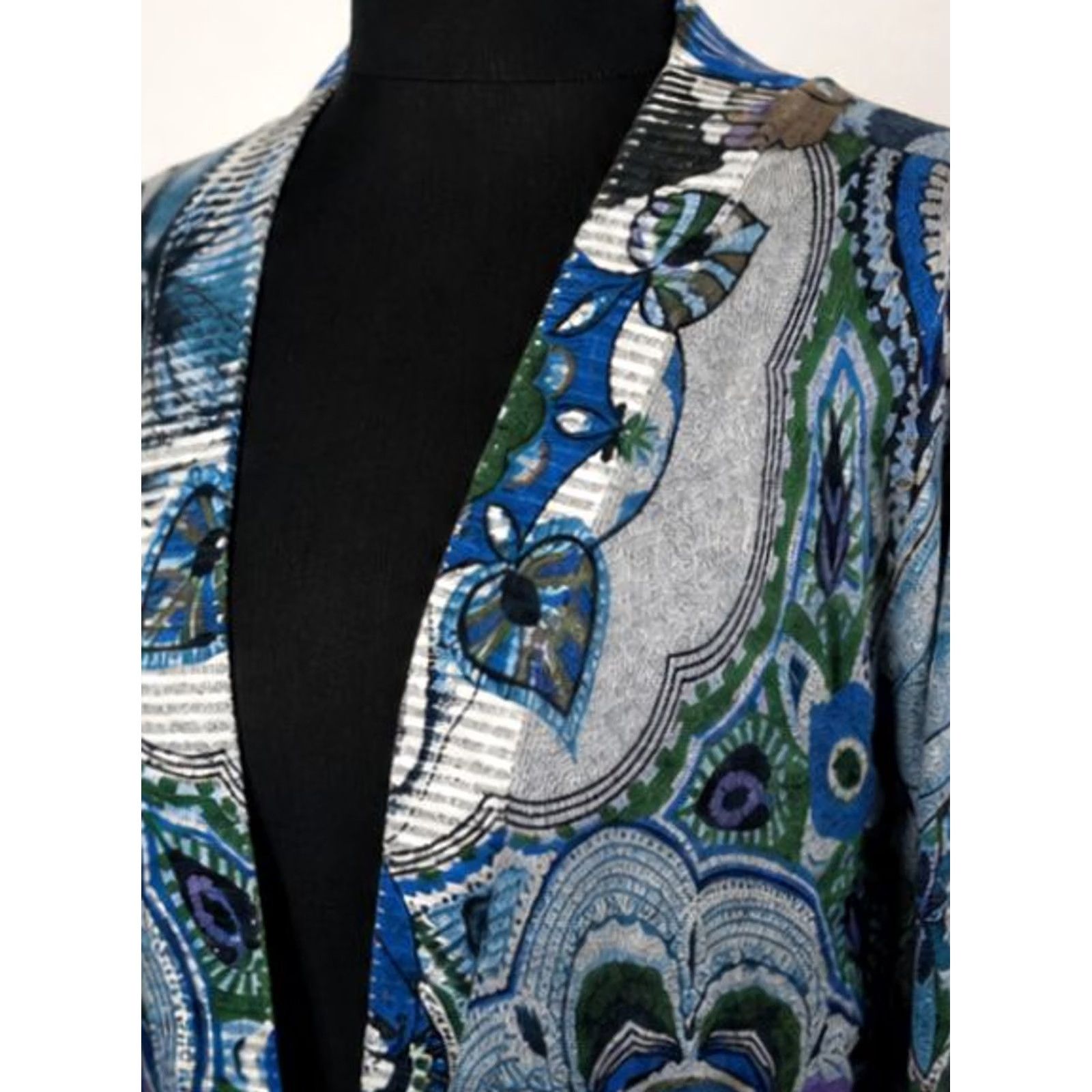Desigual Desigual womens floral belted cardigan jacket Size M art print boho Size M / US 6-8 / IT 42-44 - 3 Thumbnail
