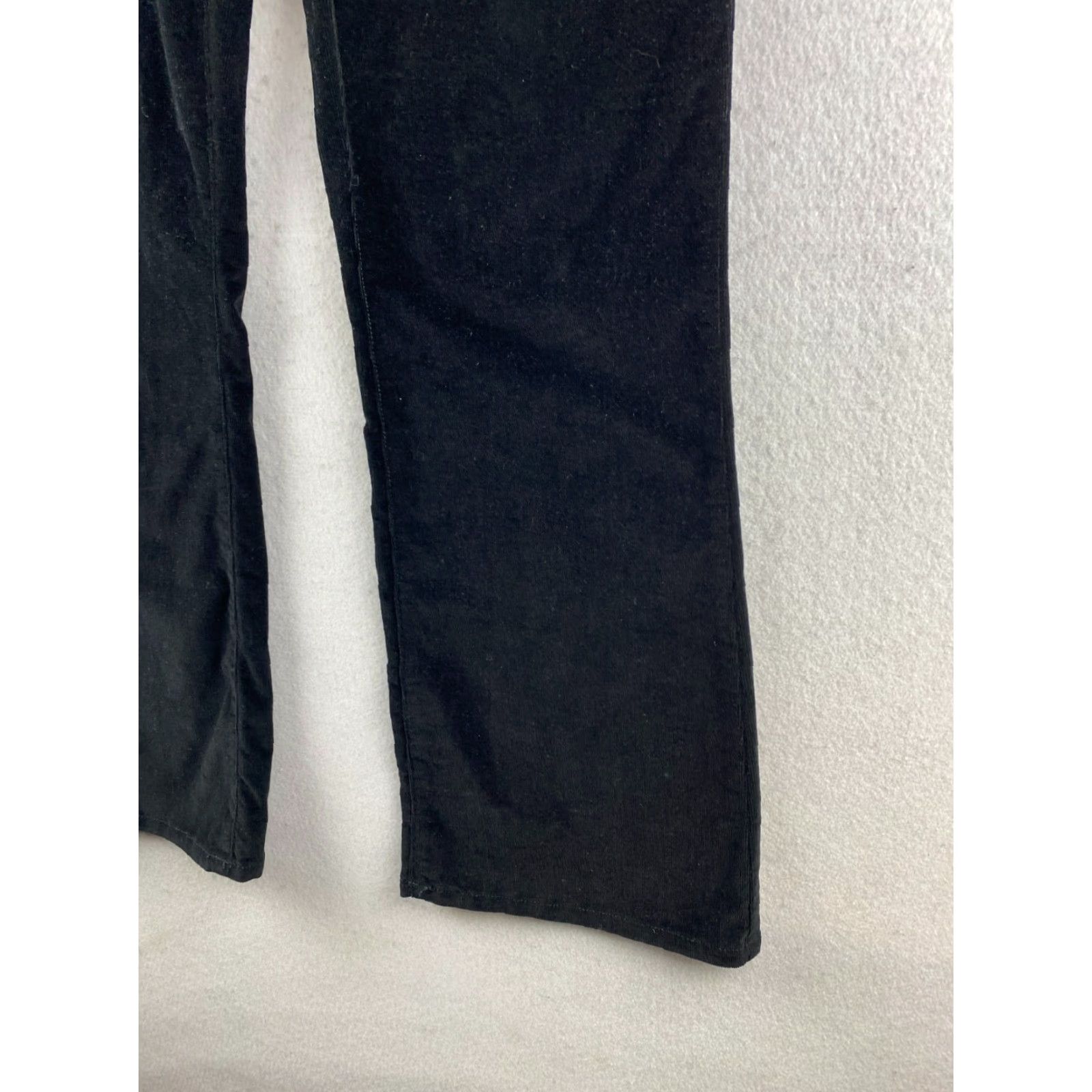 NYDJ VINTAGE NYDJ Pants Womens 14P Black Corduroy Bootcut Dark Wash Denim Pockets USA Made Size 36" / US 14 / IT 50 - 5 Thumbnail