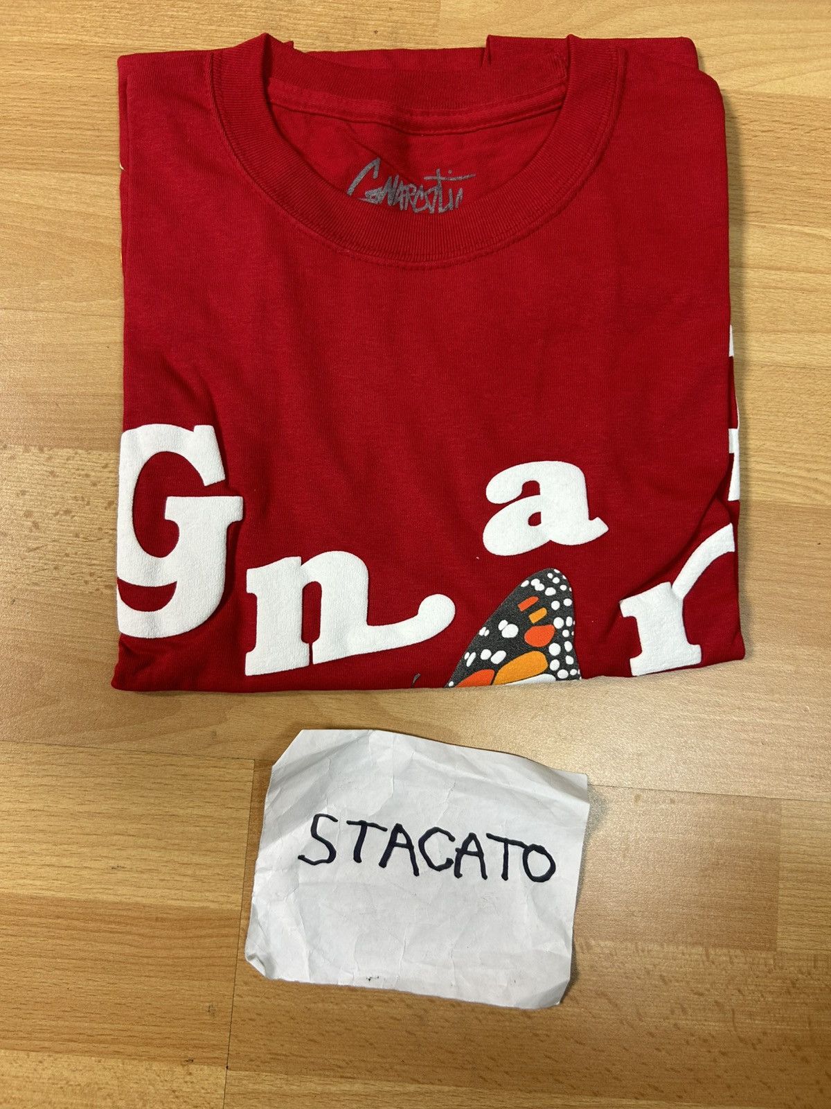 Gnarcotic × Rap Tees Gnarcotic Lil Gnar Butterfly Tee Red Size US S / EU 44-46 / 1 - 5 Thumbnail
