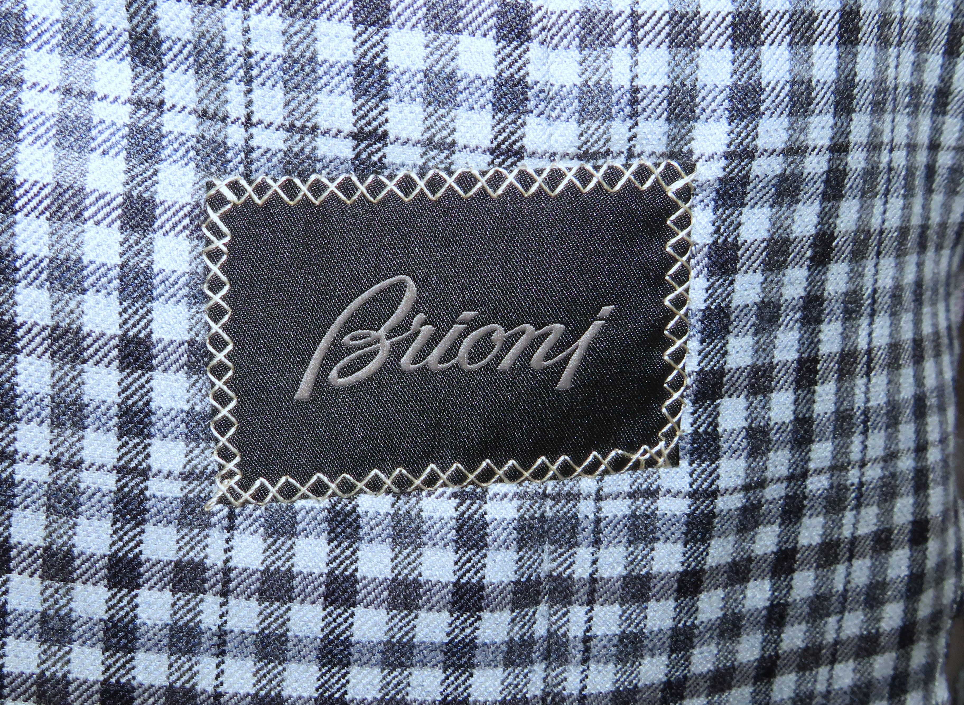 Brioni Piuma Sky Blue Check Cashmere Silk Two Button Blazer 40R NWT Size 40R - 14 Thumbnail
