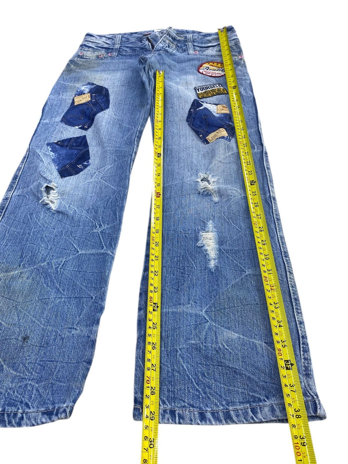 Japanese Brand Japanese Brand Thunder Wash Style Patches Jeans Size US 28 / EU 44 - 7 Thumbnail