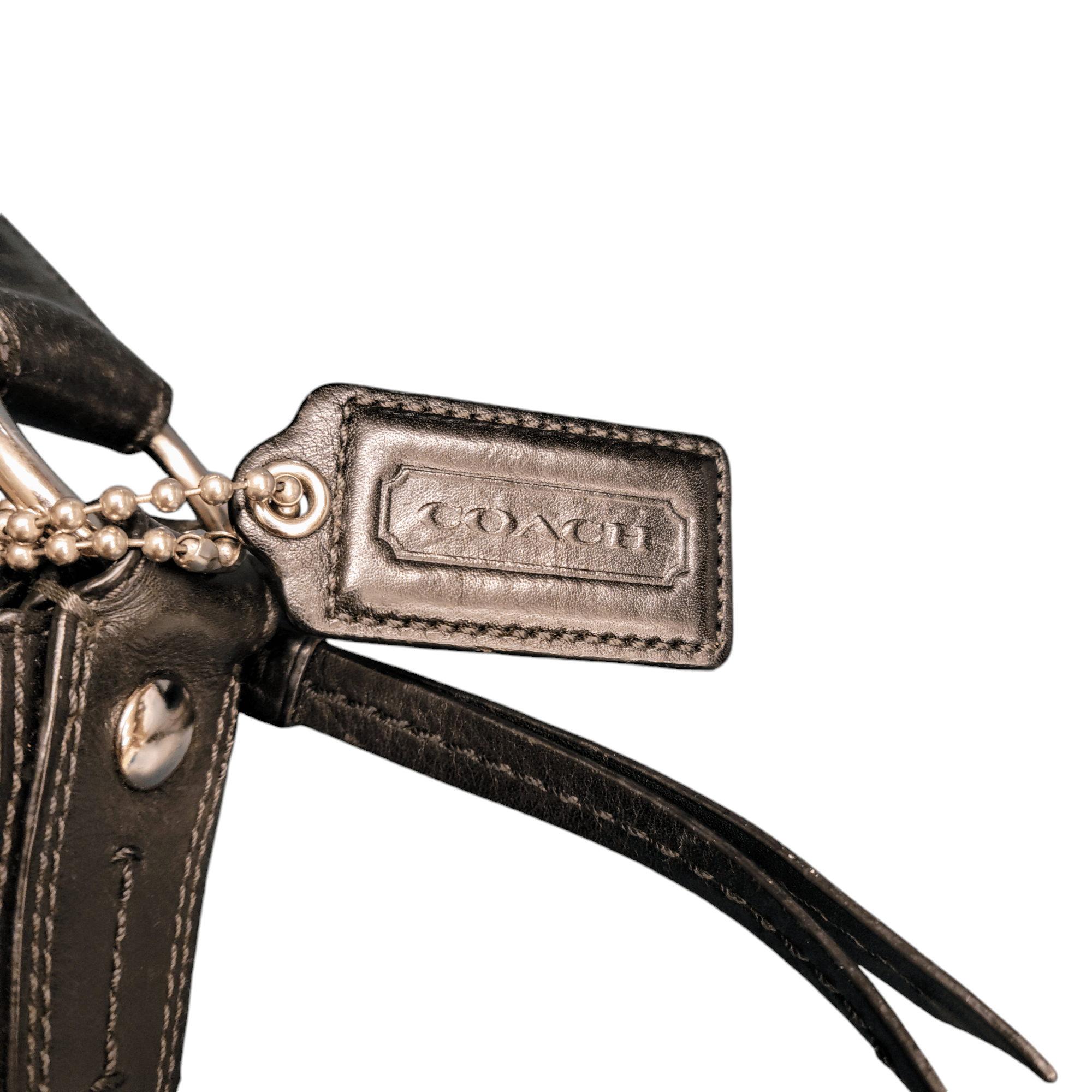 Coach Coach Black Leather Large Hobo Silver Buckle Shoulder Bag Size ONE SIZE - 9 Thumbnail