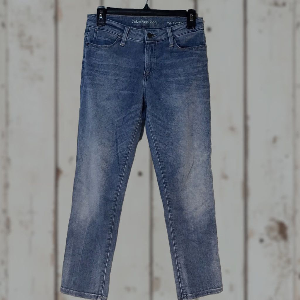 Calvin Klein Calvin Klein Boyfriend Jeans Womens Size 26 Light Wash Blue Denim Size 26" / US 2 / IT 38 - 1 Thumbnail