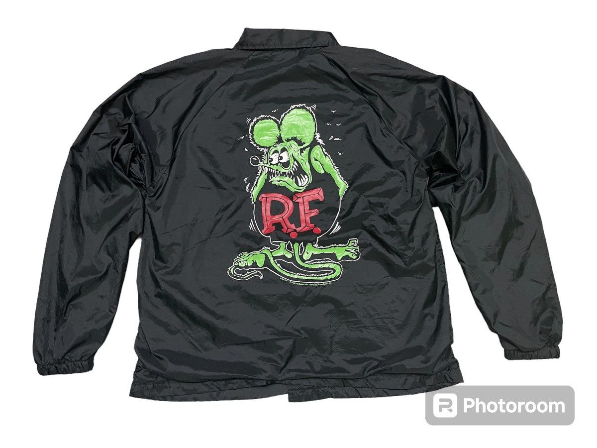 image of Augusta Sports Wear x Movie 2013 Rat Fink Ed ‘Big Daddy’ Roth Big Logo Coach Jacket in Black (Size 