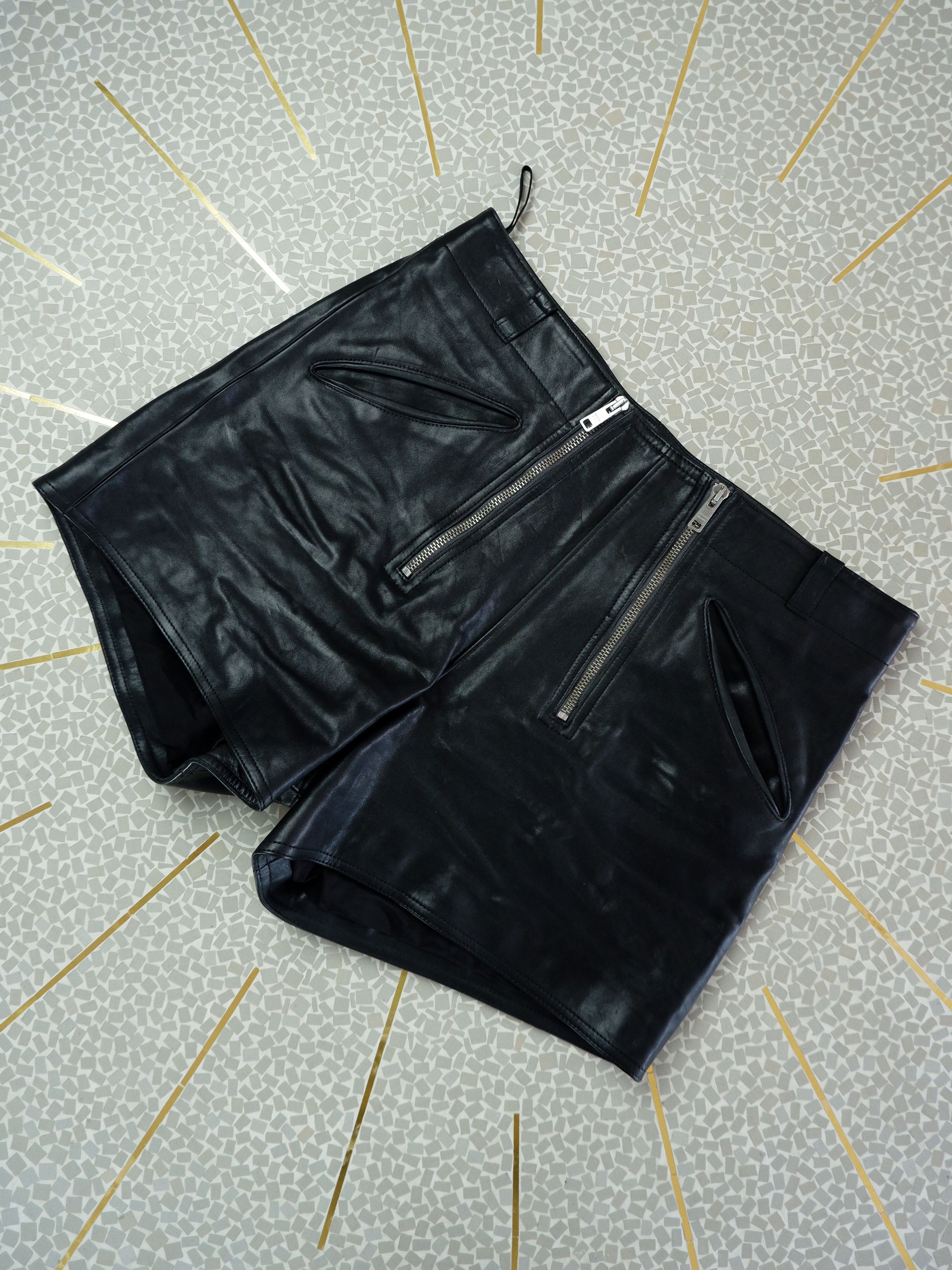 Prada Prada leather shorts runway SS23 Size US 32 / EU 48 - 1 Thumbnail
