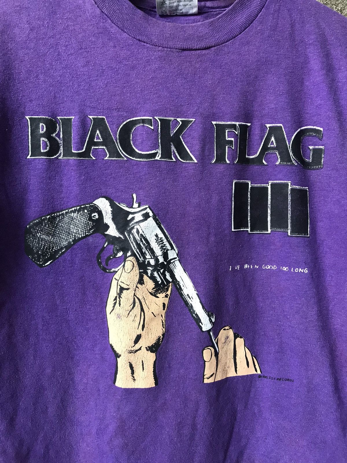 Band Tees × Vintage Vintage 80s Black Flag Shirt Size US M / EU 48-50 / 2 - 2 Thumbnail