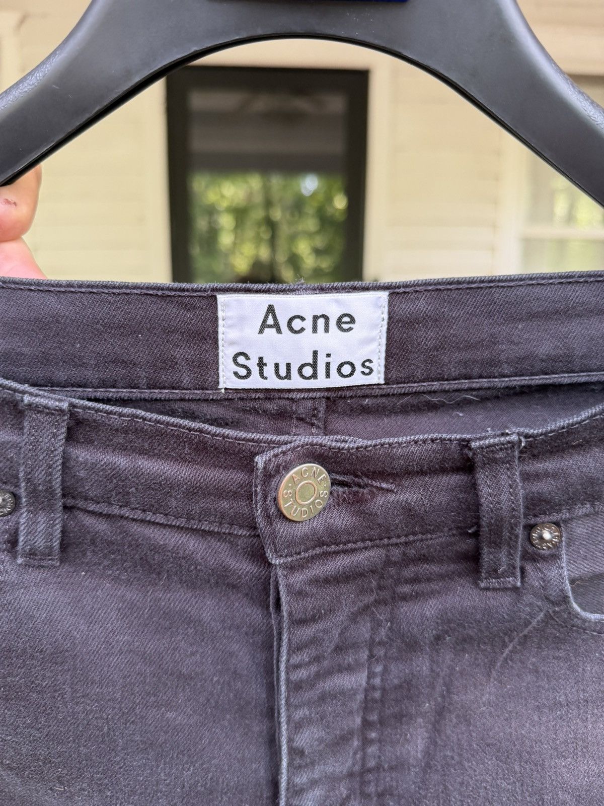 Acne Studios Town Stay Cash Black Denim Jeans Size US 31 - 3 Thumbnail