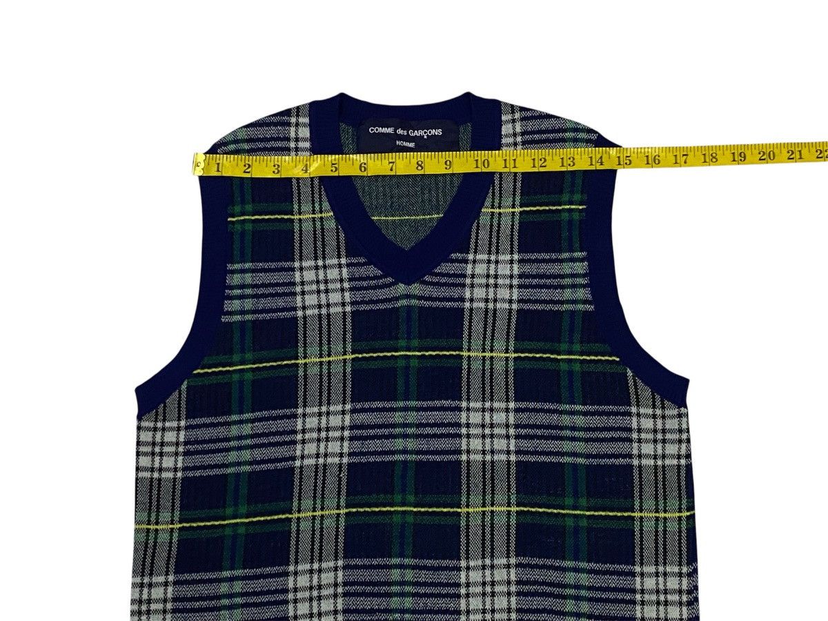 Comme des Garcons Homme Comme Des Garcons Homme AD2012 Knit Plaid Vest Size US M / EU 48-50 / 2 - 14 Thumbnail