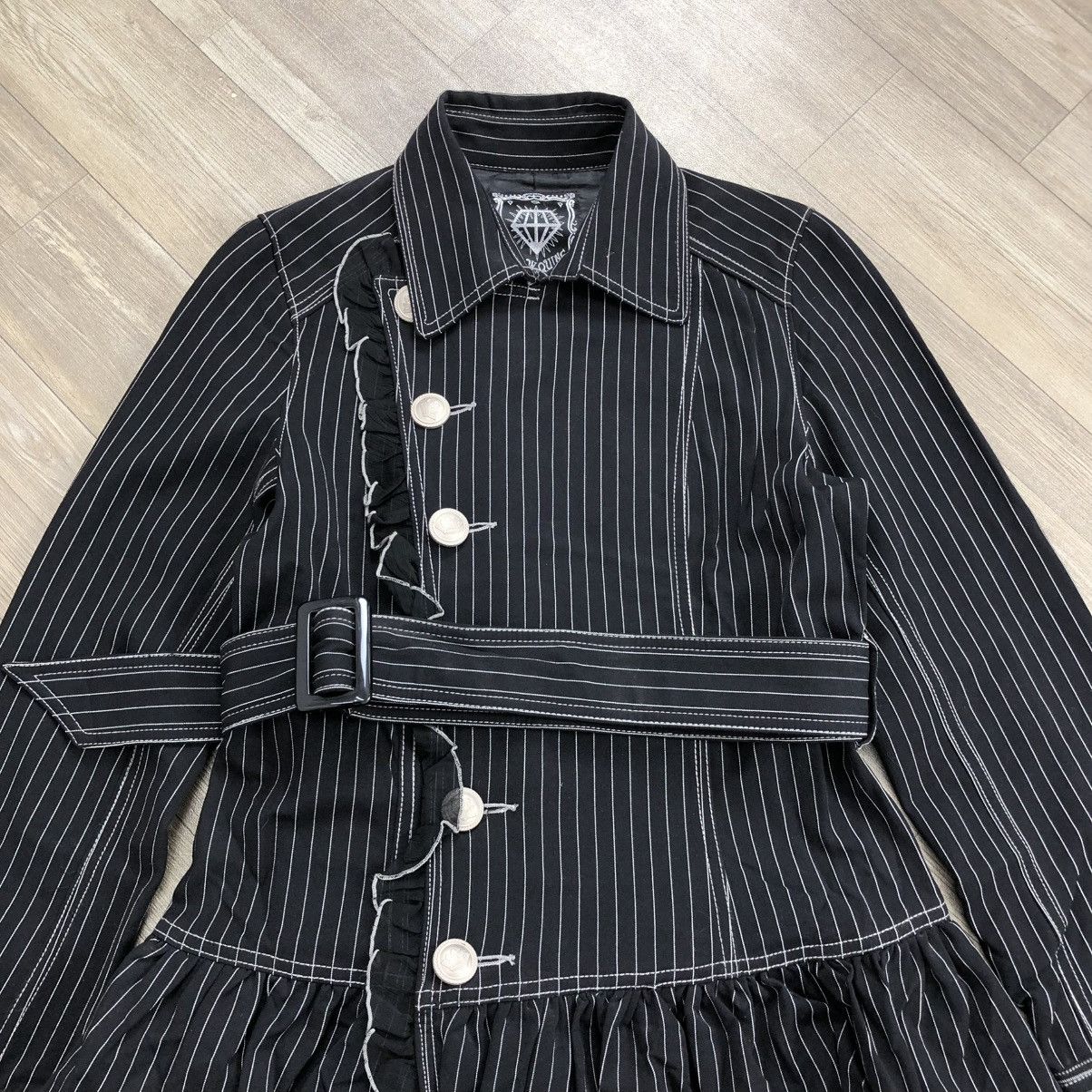 If Six Was Nine Algonquins Stripped Blazers Dress Punk Gothic Grunge Opium Size M / US 6-8 / IT 42-44 - 4 Thumbnail