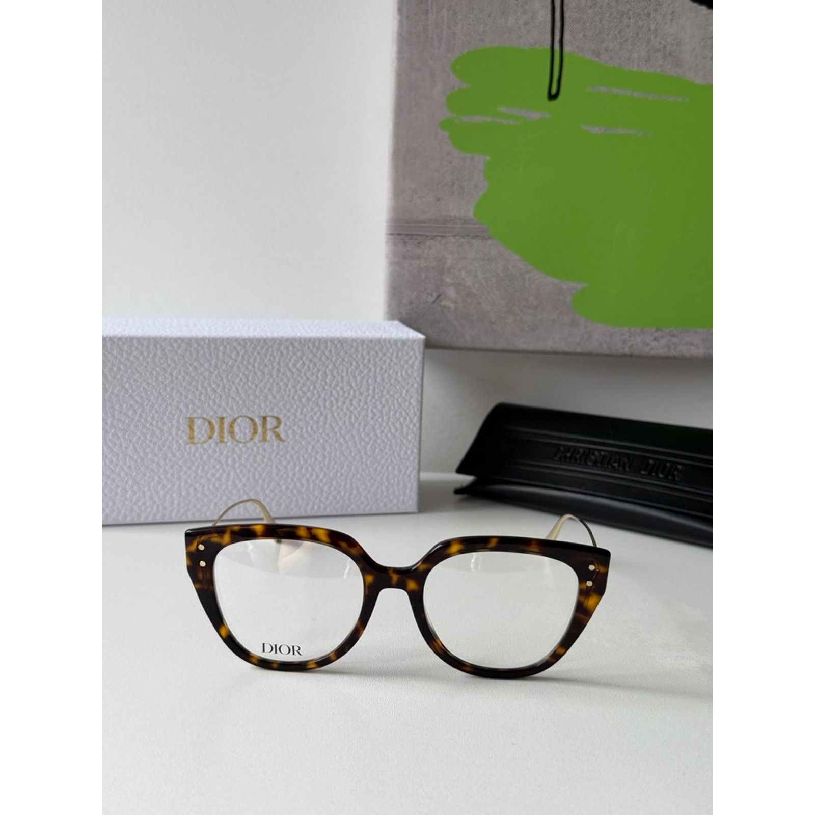 Dior NEW Dior MissDiorO B4I Eyeglasses Frames in Brown Havana Size ONE SIZE - 4 Thumbnail