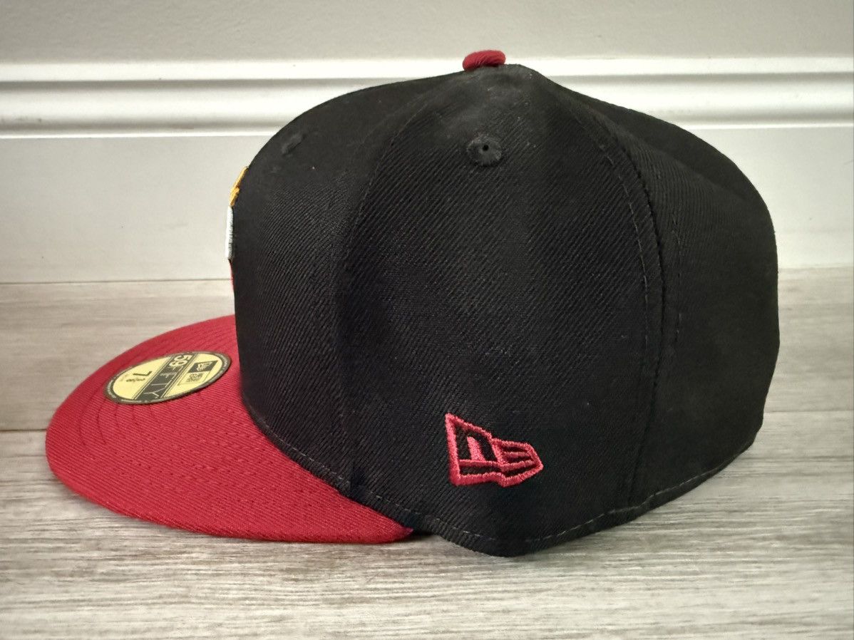 New Era Miami Heat New Era 59FIFTY 2 Tone Black Red Fitted Sz 7 3/8 Size ONE SIZE - 4 Thumbnail