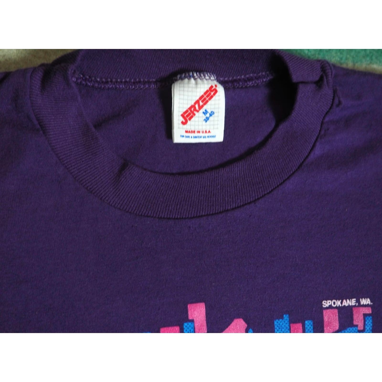 Jerzees VTG 90s Jerzees 1991 Bloomsday Marathon Spokane WA Purple USA Tee T-Shirt Mens M Size US M / EU 48-50 / 2 - 5 Thumbnail