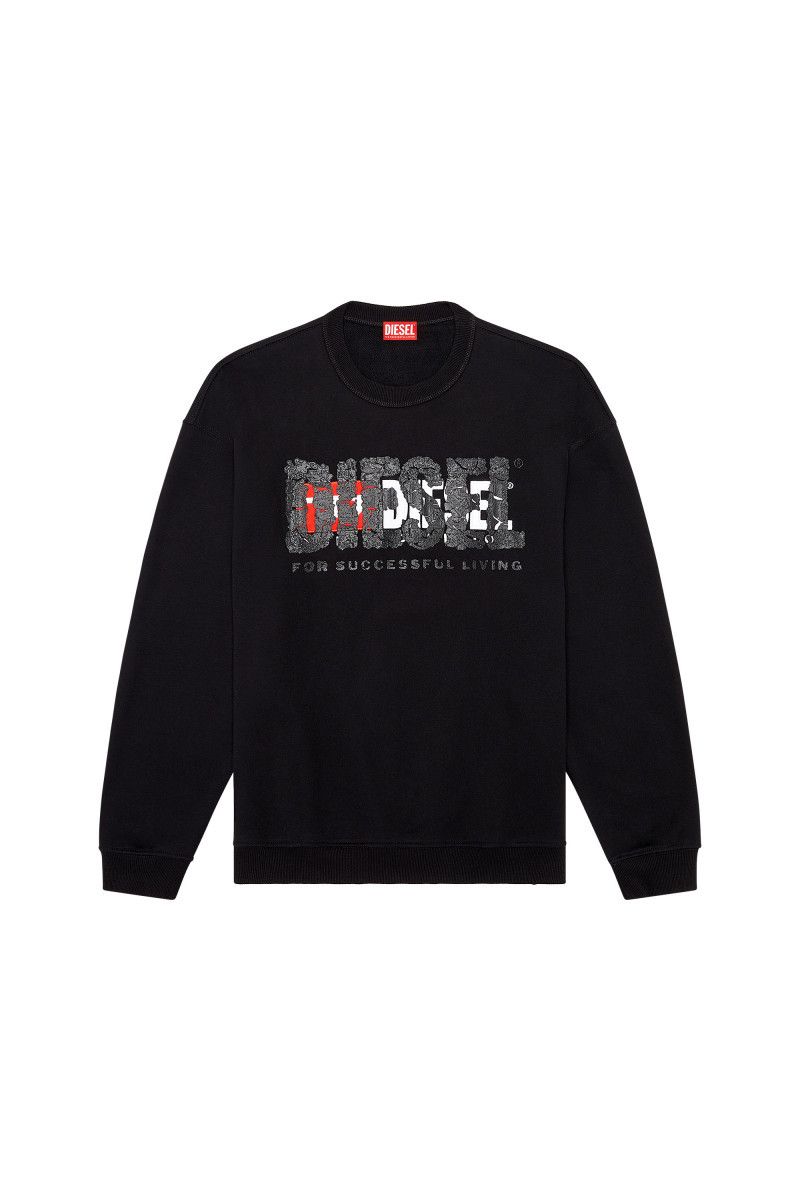 o1mle1025 S-Nabel Sweatshirt in Black