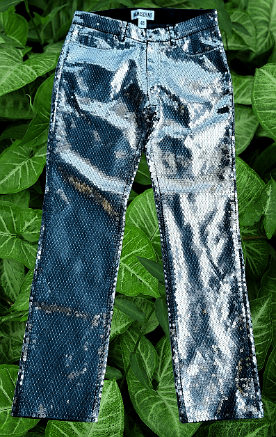 Moschino Silver sequin pants Size US 32 / EU 48 - 2 Thumbnail