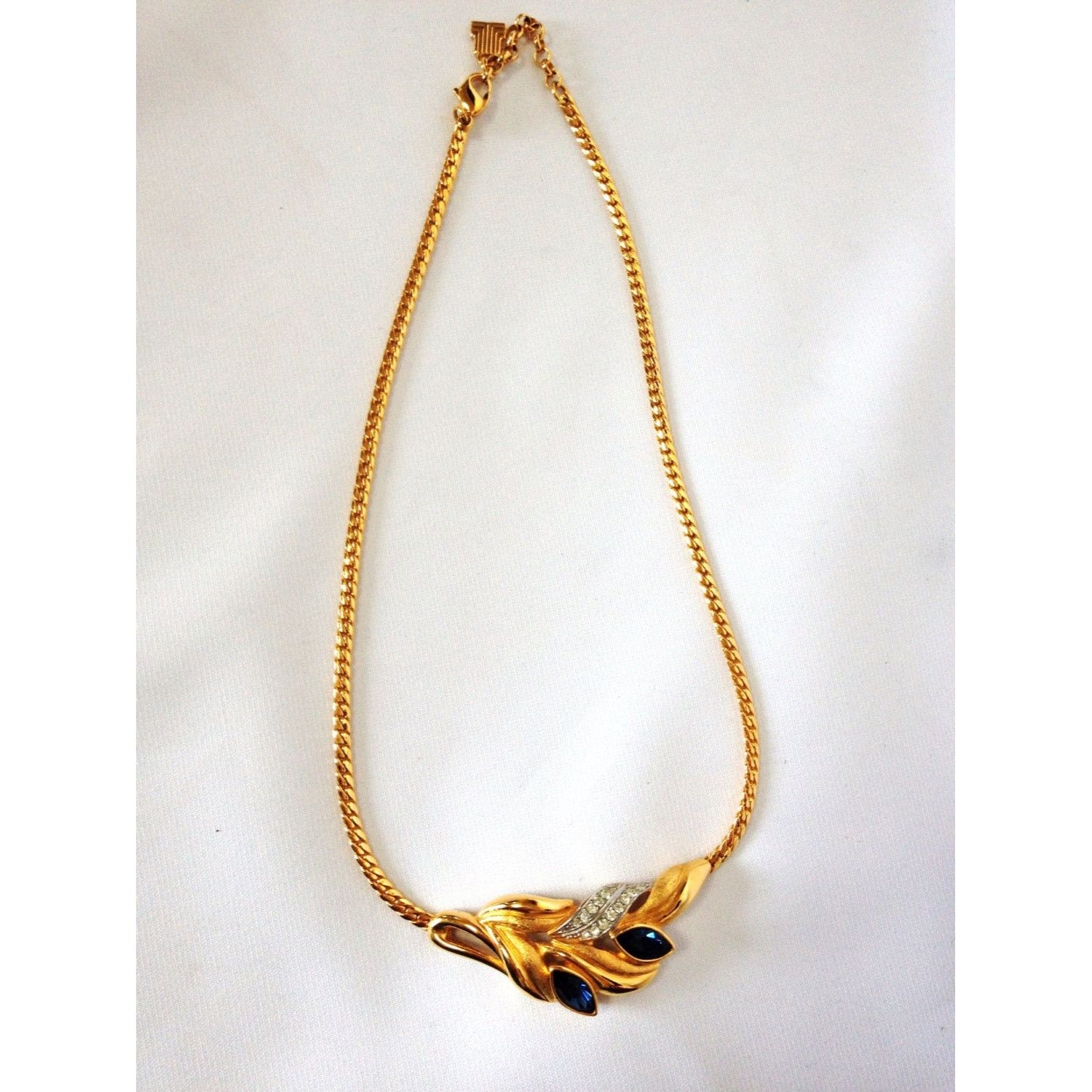 Lanvin MINT. Vintage LANVIN golden chain necklace with golden leaf Size ONE SIZE - 5 Thumbnail