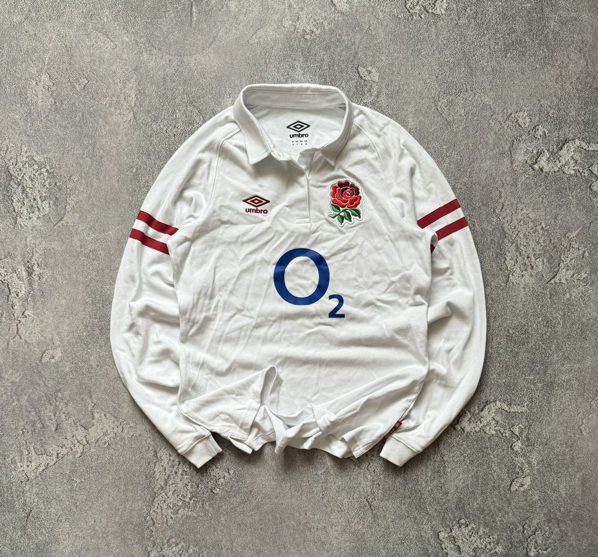 Umbro × Vintage Umbro M Wmns England 🏴󠁧󠁢󠁥󠁮󠁧󠁿 rugby polo long sleeve soccer tee Size M / US 6-8 / IT 42-44 - 1 Thumbnail