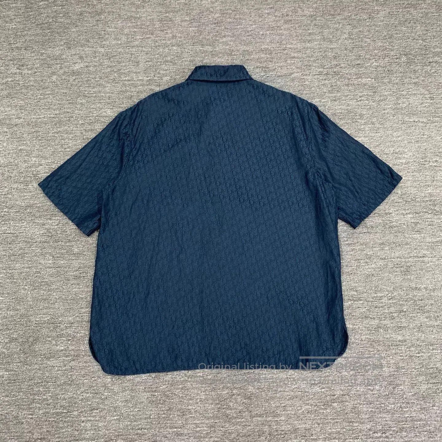 Dior Blue Short-Sleeve Button-Up Shirt. Size US M / EU 48-50 / 2 - 2 Thumbnail