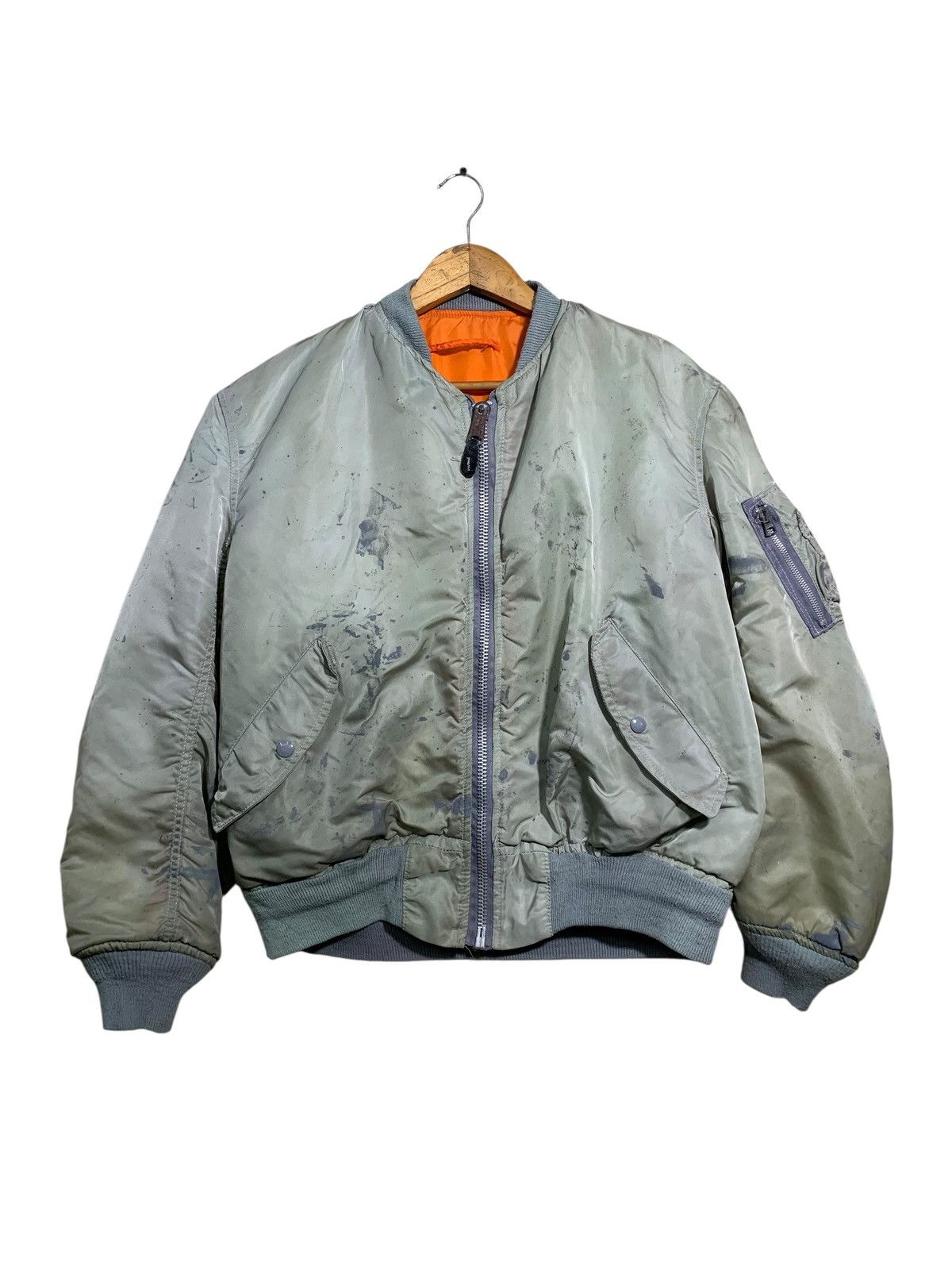 🔥VERY WORN VTG 80S MA-1 JACKETS