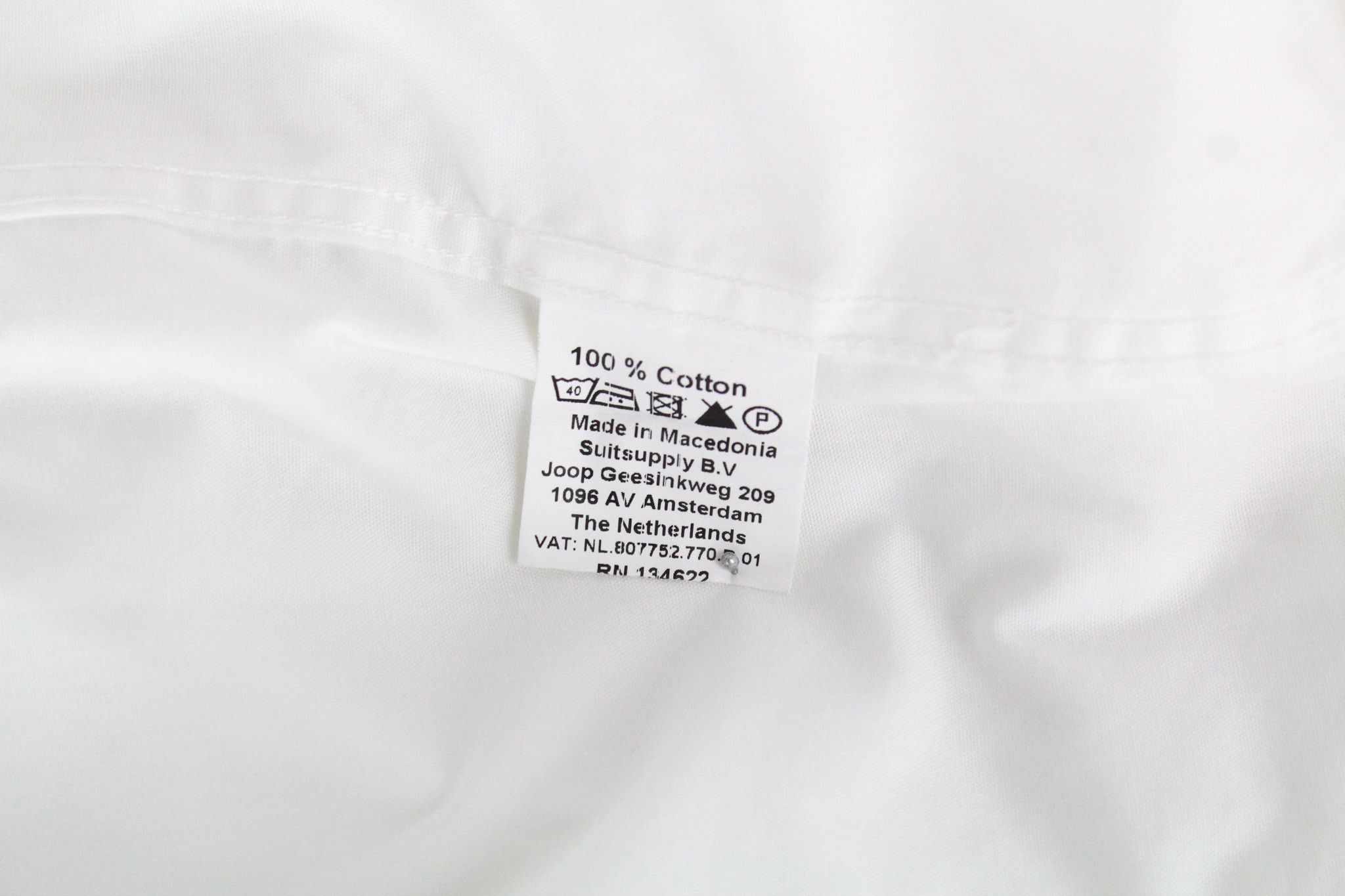Suitsupply 46/18 White Cotton Twill 72368 Size 46R - 6 Thumbnail
