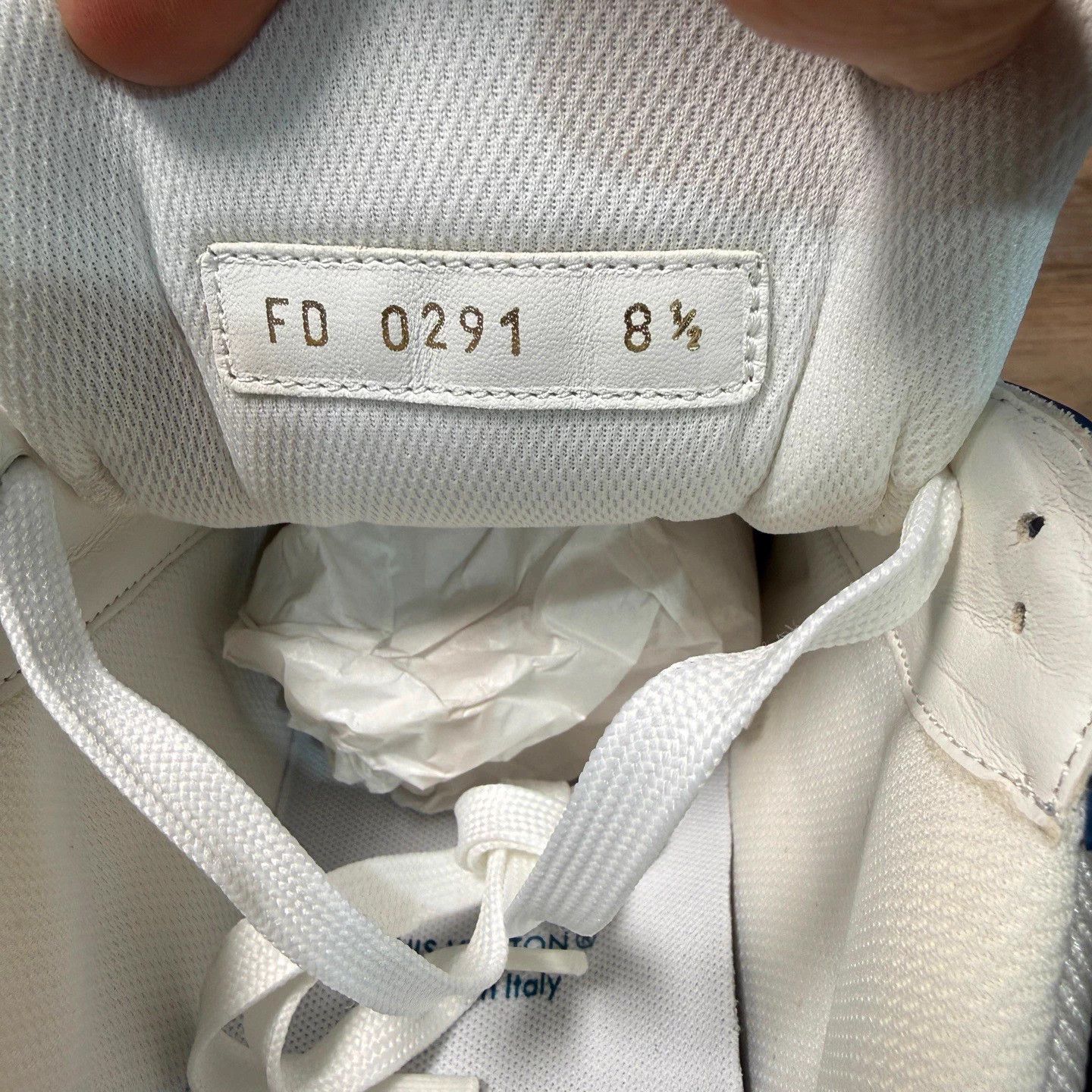 Louis Vuitton LV Trainer White Blue Denim 42.5(UK8.5) New Box Size US 9.5 / EU 42-43 - 6 Thumbnail